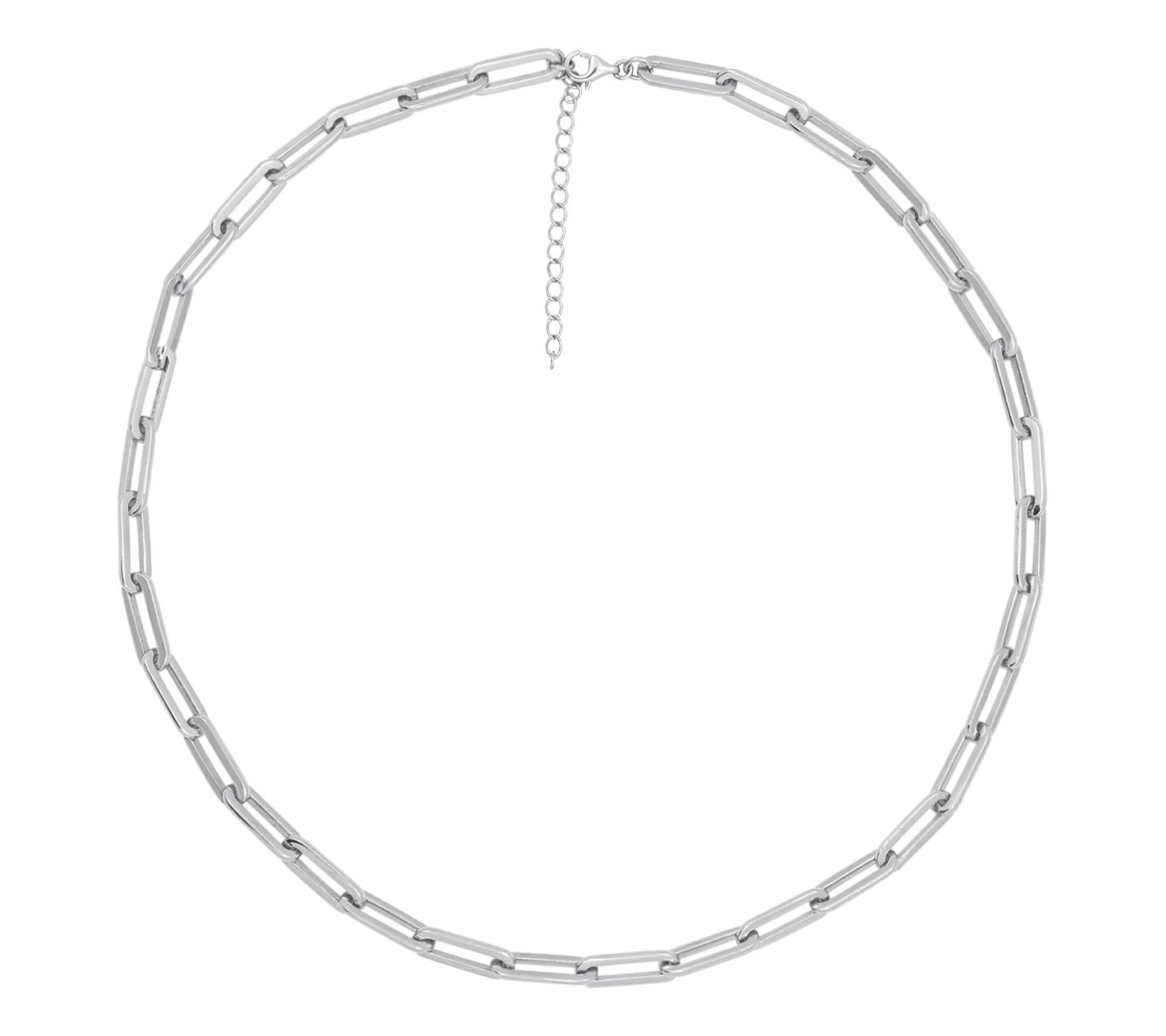 Sterling Silver  Boyfriend Link Chain Necklace