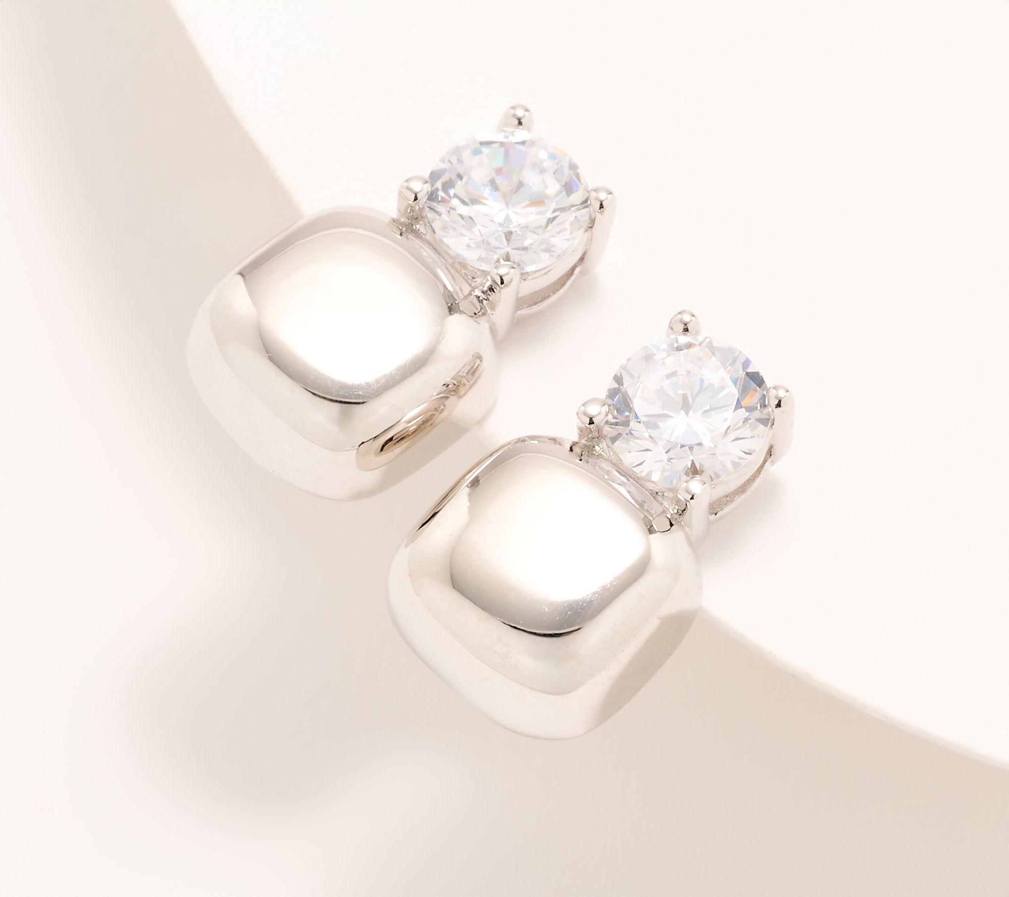 Diamonique Stud Accent Earrings, Sterling Silver