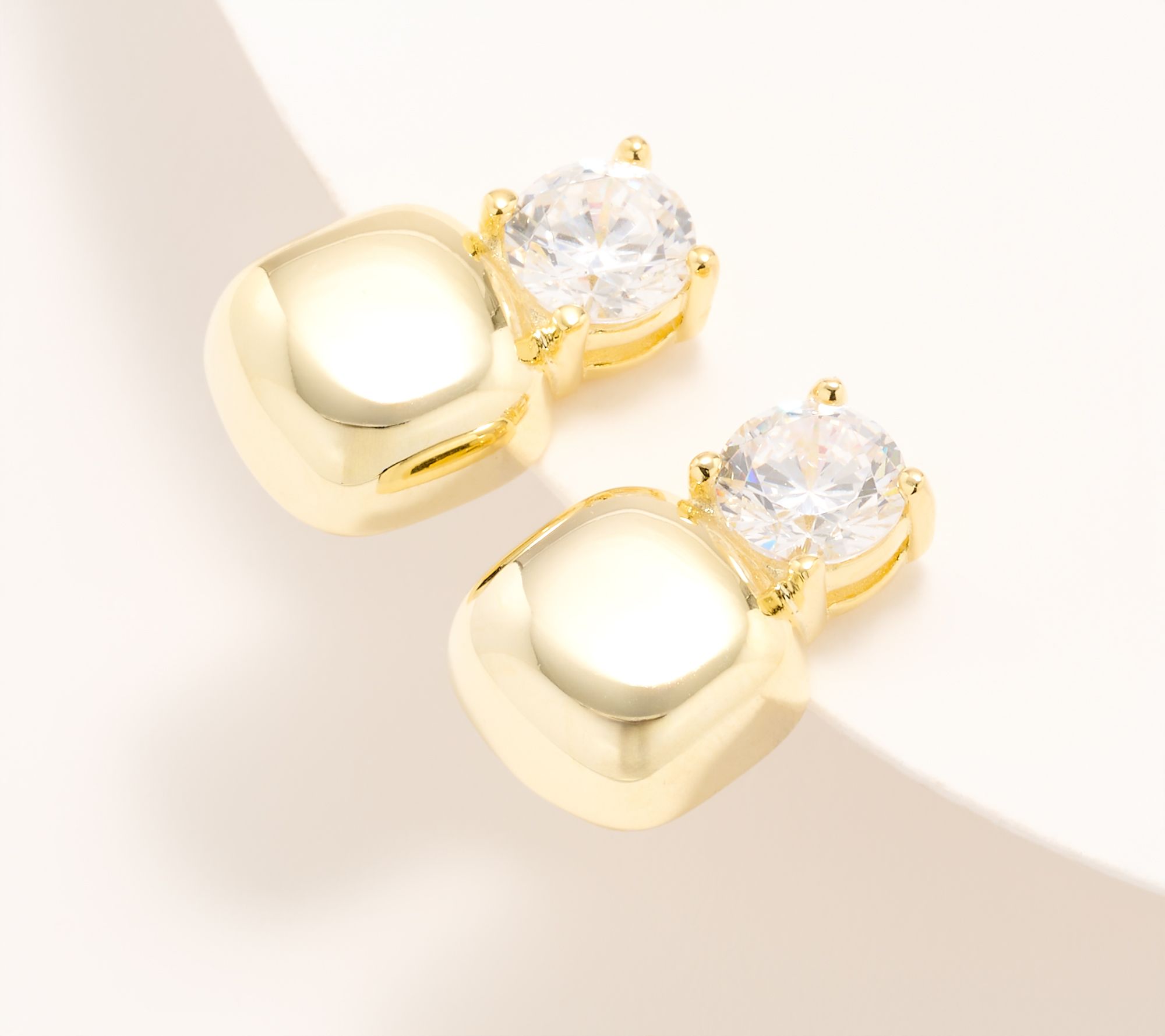 Diamonique Stud Accent Earrings, Sterling Silver