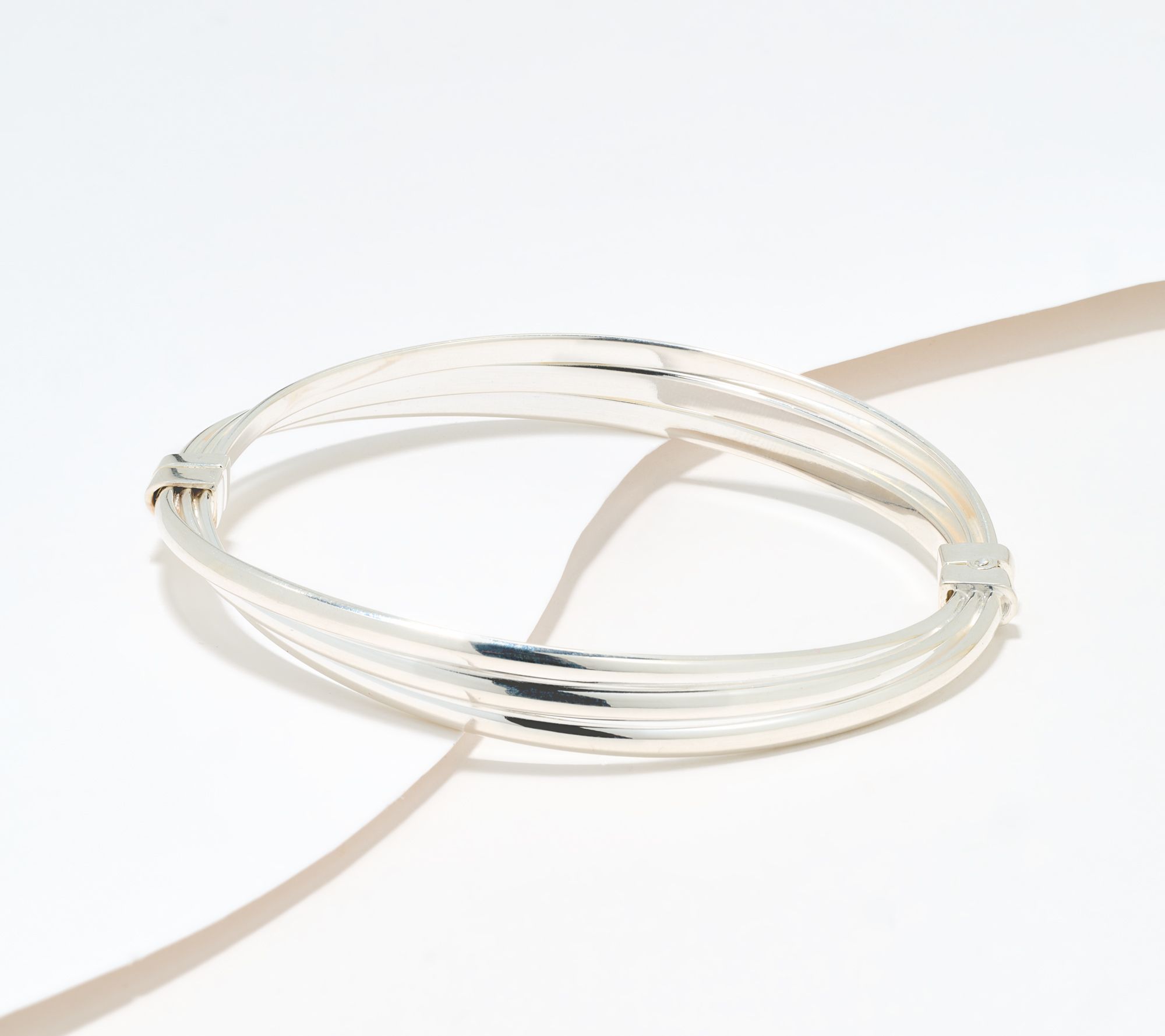 UltraFine 950 Silver Triple Layer Stacked Bangles