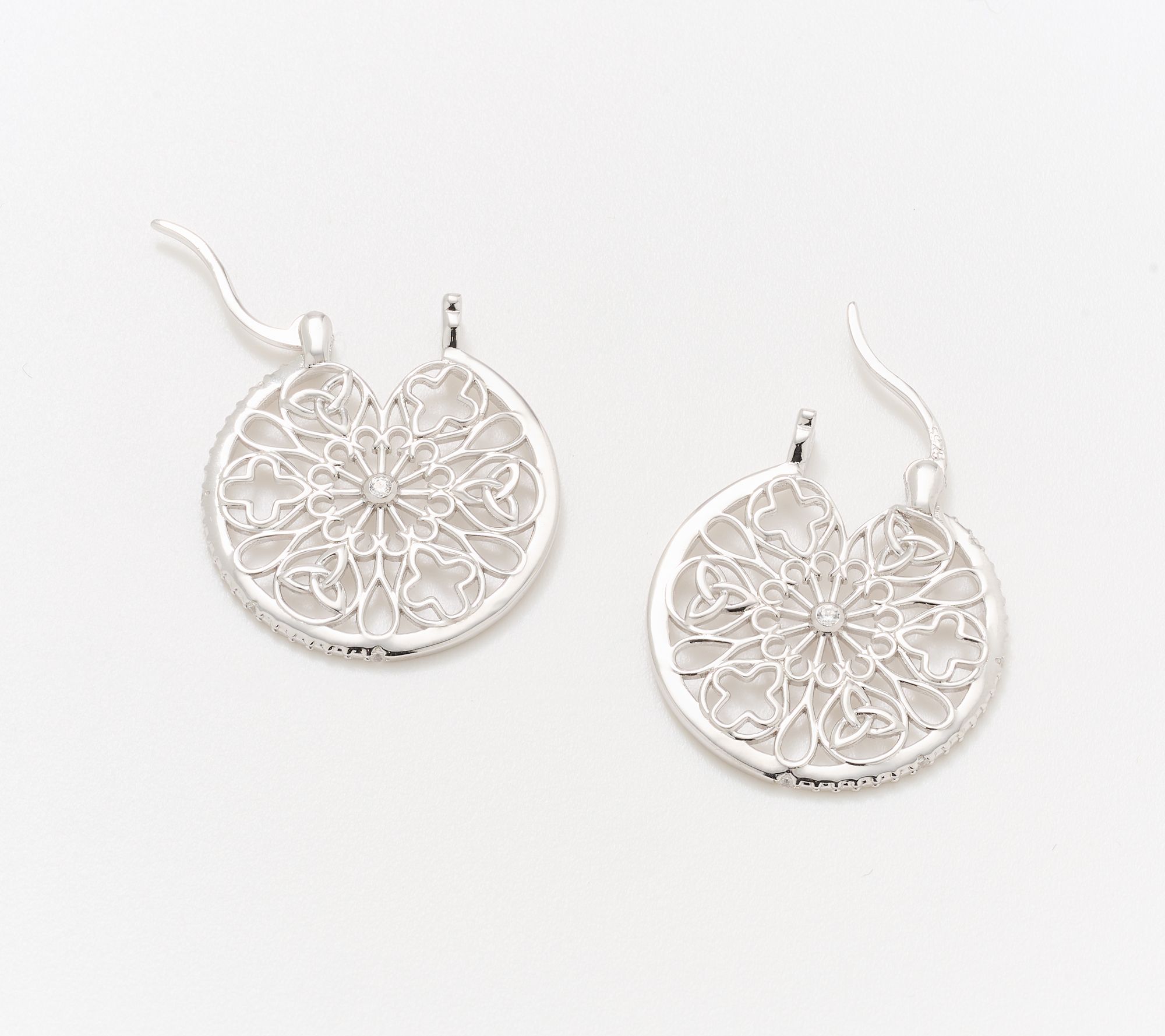  Solvar Sterling Silver Church Window Earrings