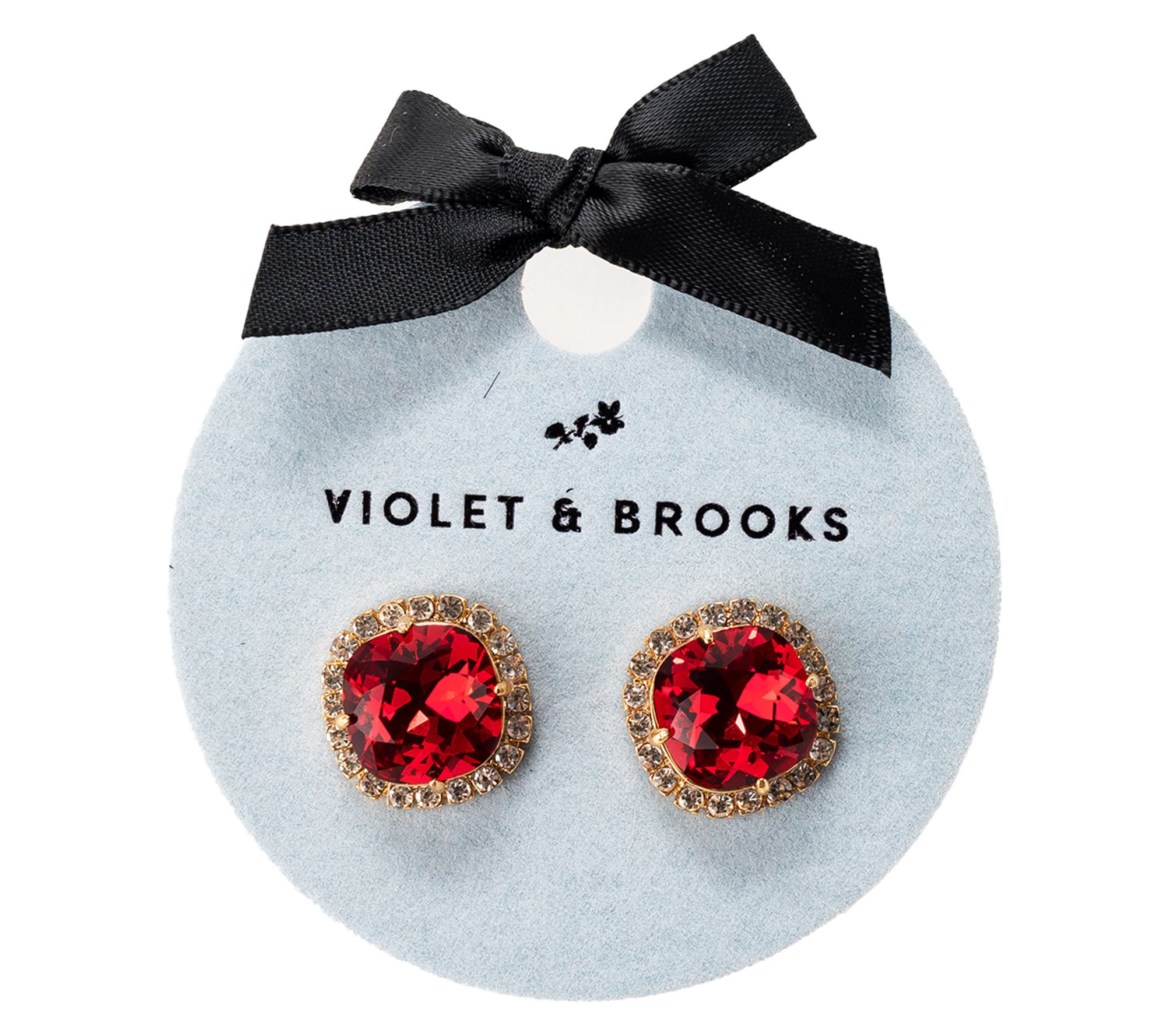 Violet and Brooks Celeste Crystal Trimmed Birthstone Earrings