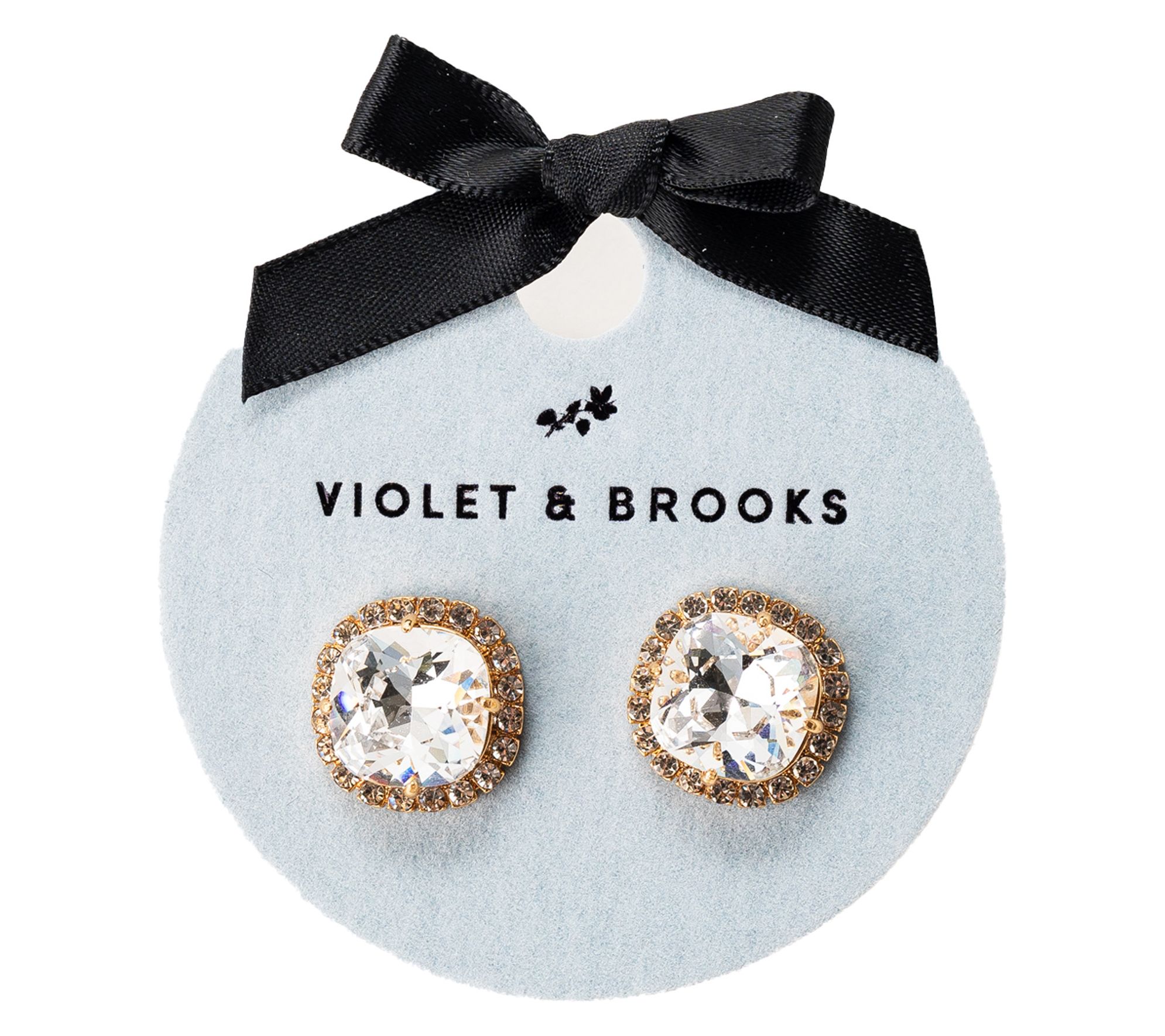 Violet and Brooks Celeste Crystal Trimmed Birthstone Earrings