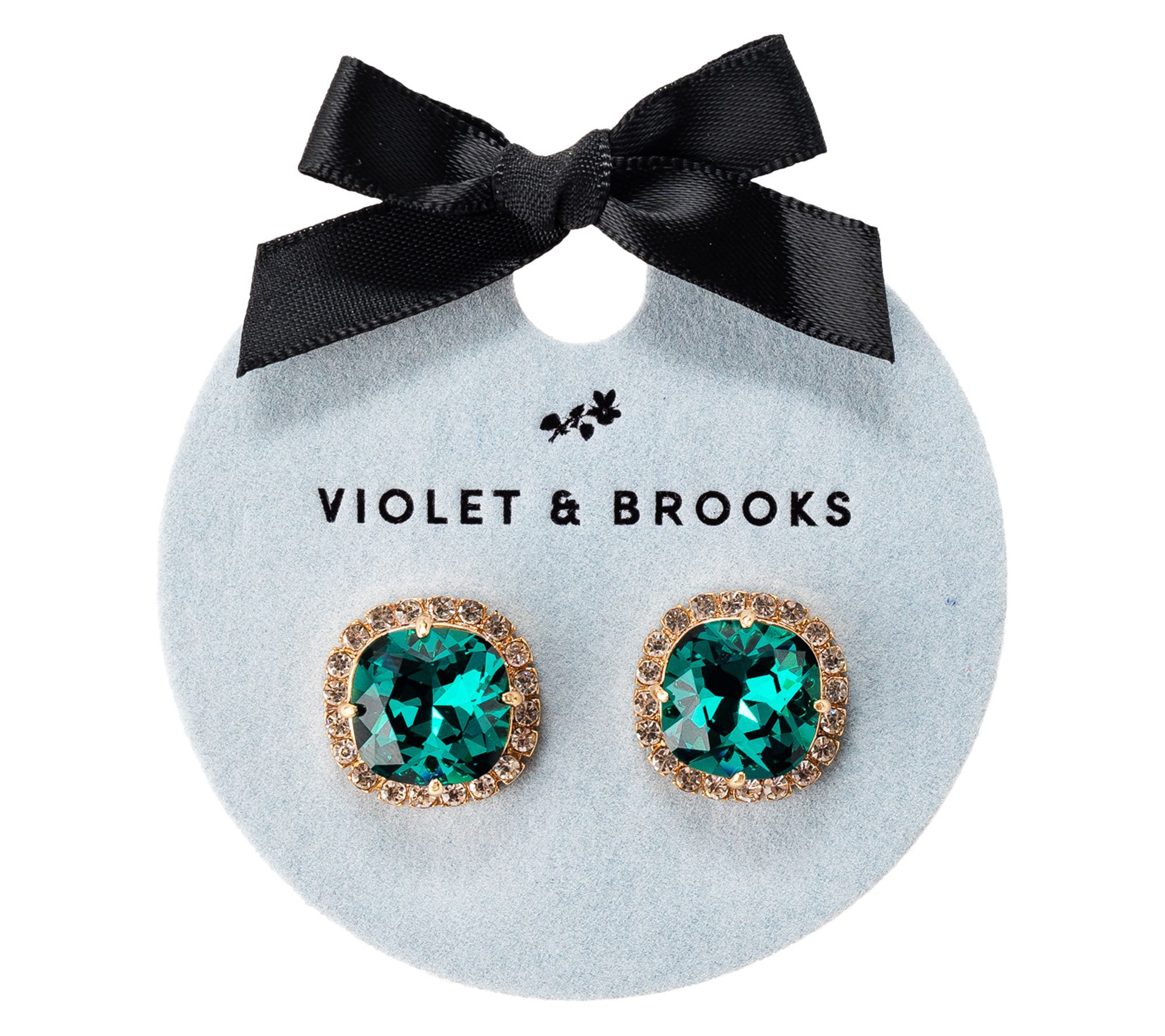 Violet and Brooks Celeste Crystal Trimmed Birthstone Earrings