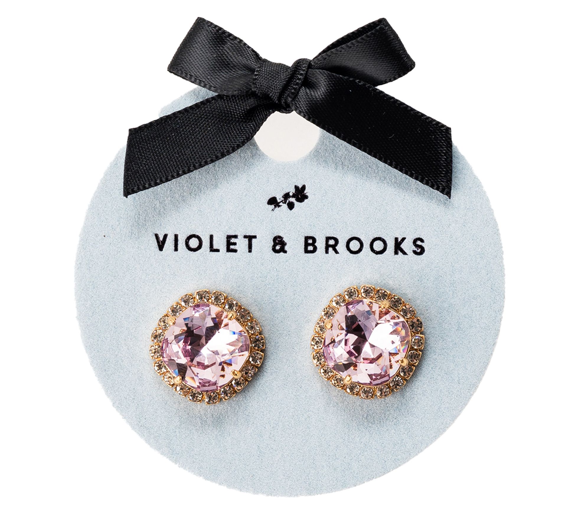 Violet and Brooks Celeste Crystal Trimmed Birthstone Earrings