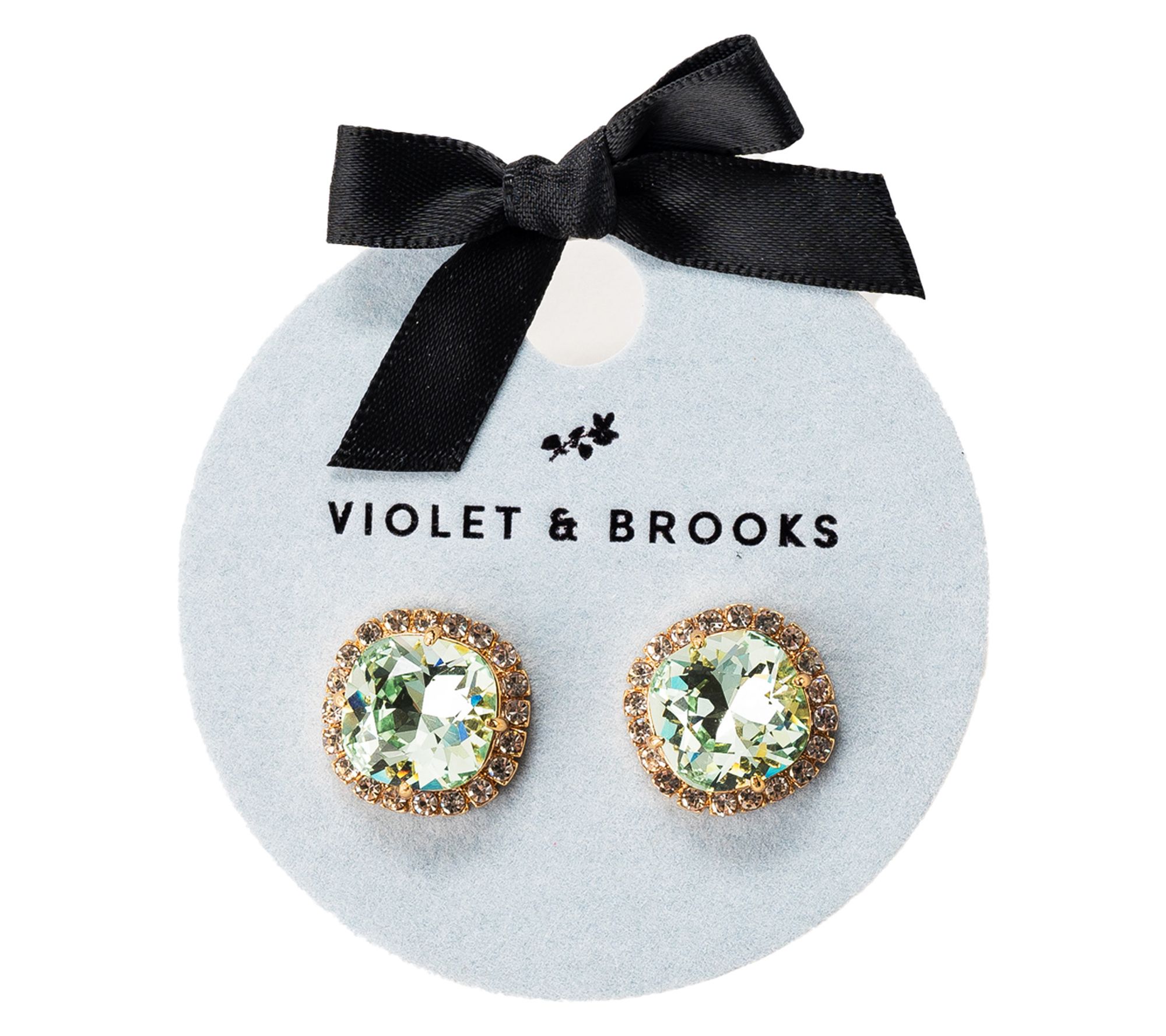 Violet and Brooks Celeste Crystal Trimmed Birthstone Earrings