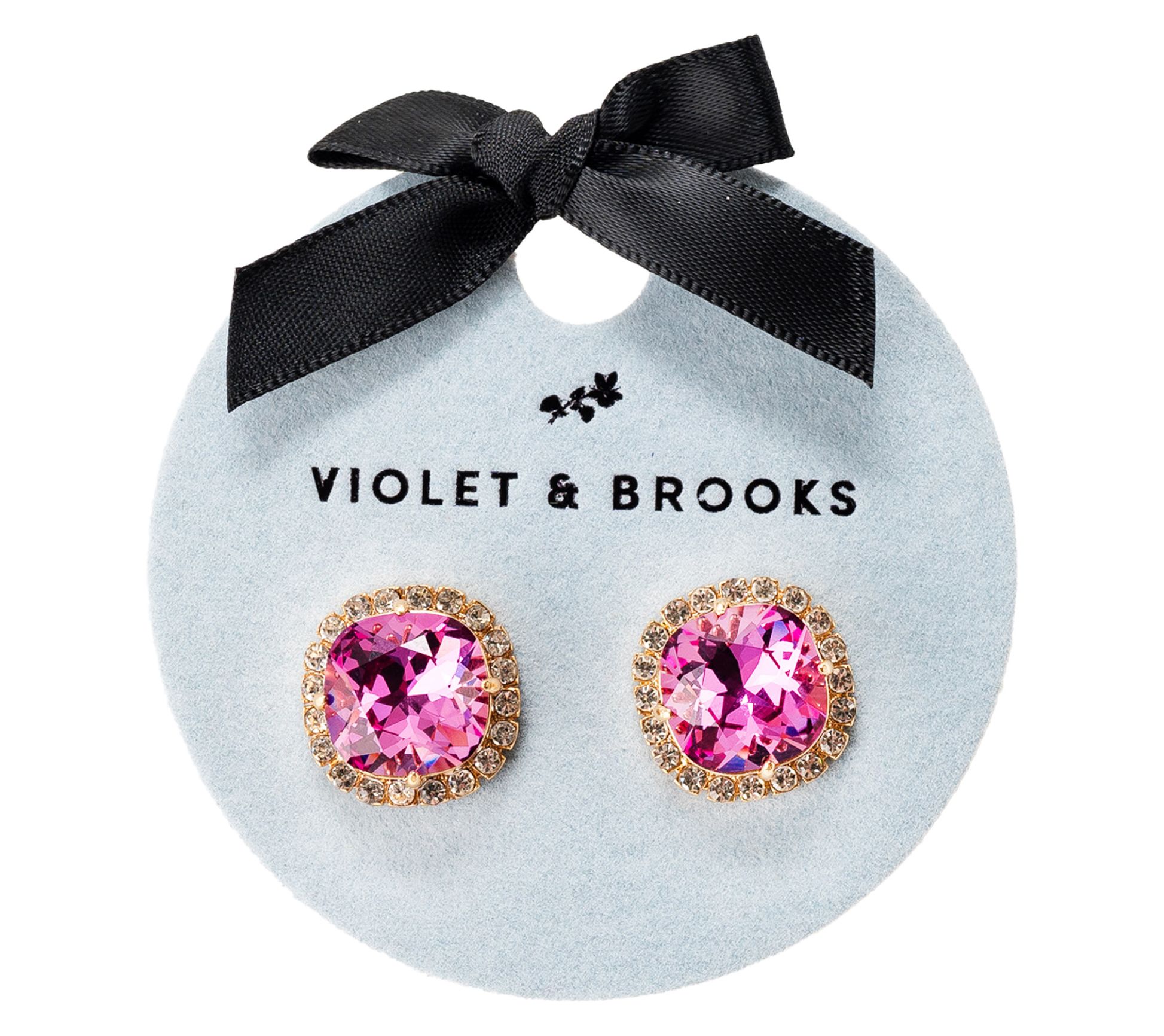 Violet and Brooks Celeste Crystal Trimmed Birthstone Earrings