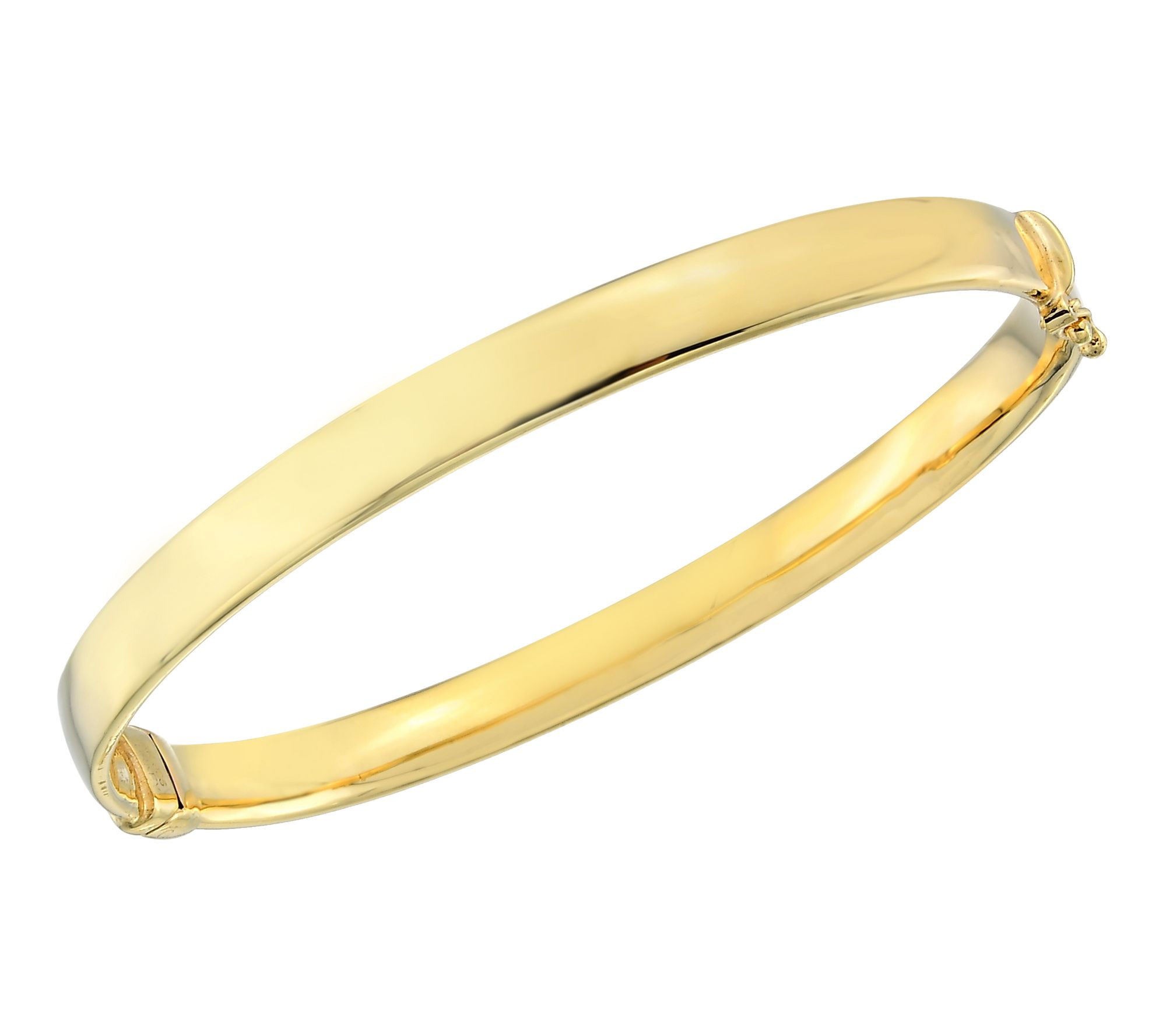 Silver Style Oval Hinged Bangle Bracelet, Sterling