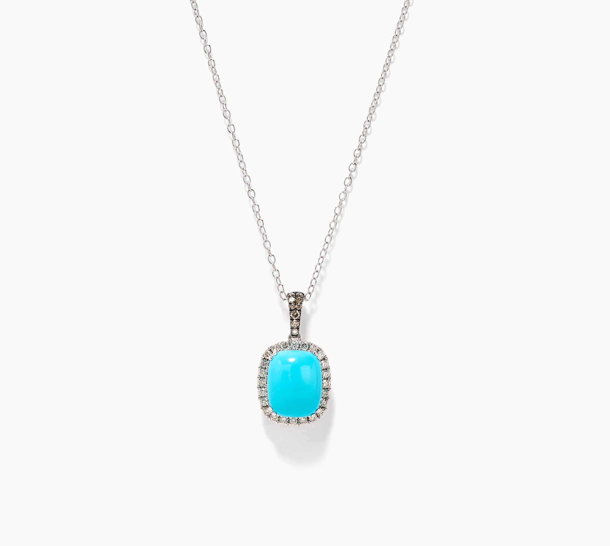 Gem Discoverer Turquoise & Diamond Pendant, Sterling Silver