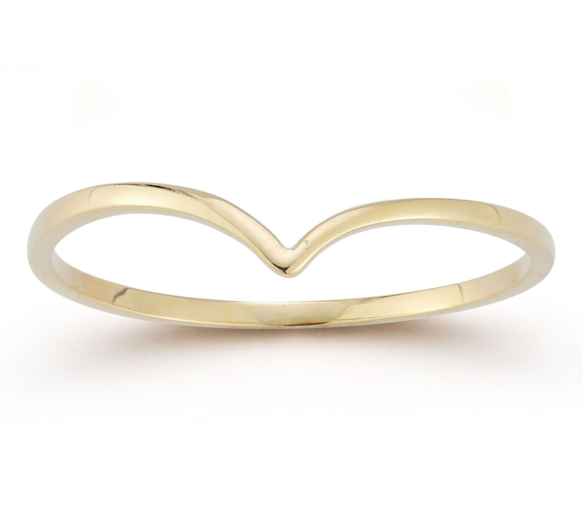 Luminosa Gold Thin Curve Band Ring, 14K