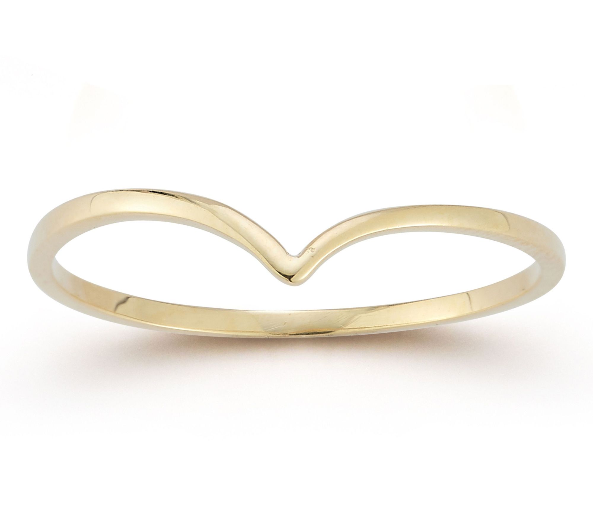 Luminosa Gold Thin Curve Band Ring, 14K
