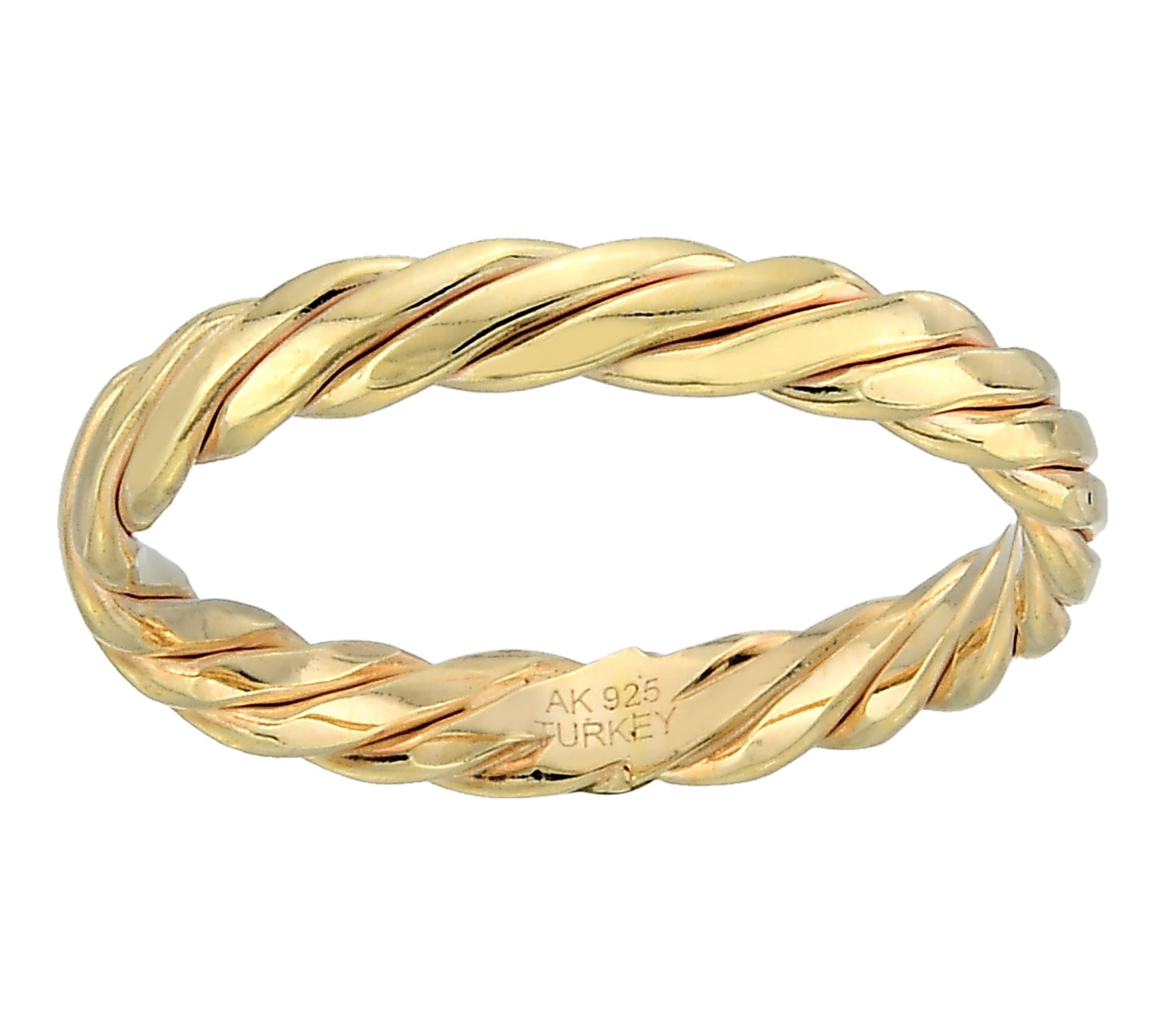 Silver Style Solid Twisted Rope Ring, Sterling