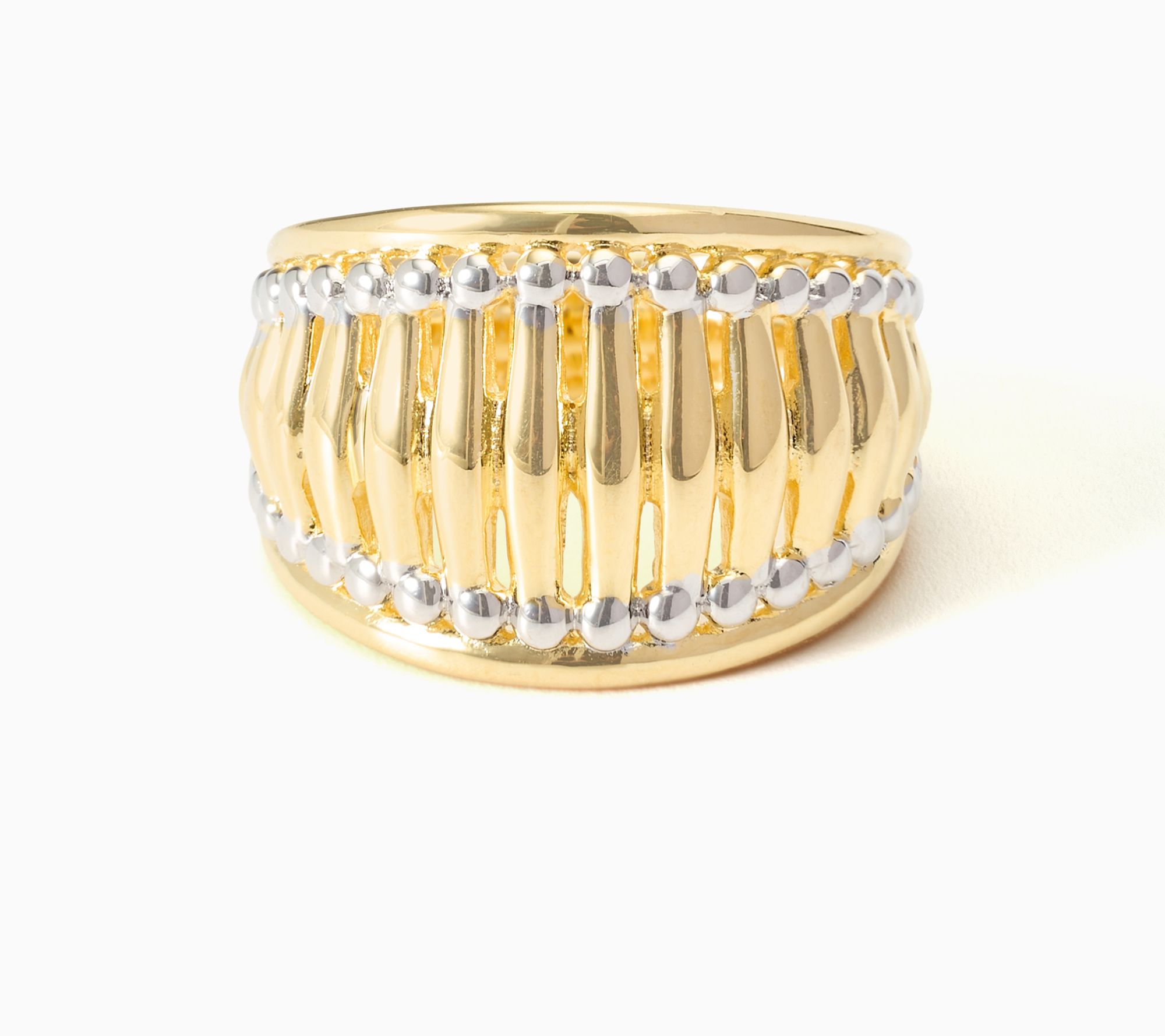 David Markstein Bronze Domed Luxe Ribbed Band Ring