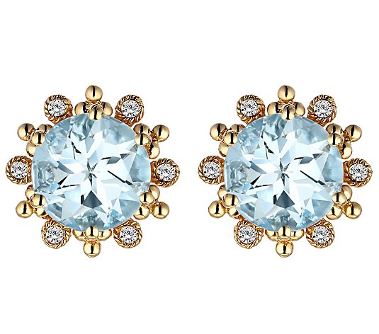 Judith Ripka 14K Gold Gemstone & Diamond Earrings