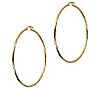 Italian Gold 2" Round Twisted Hoop Earrings, 18K