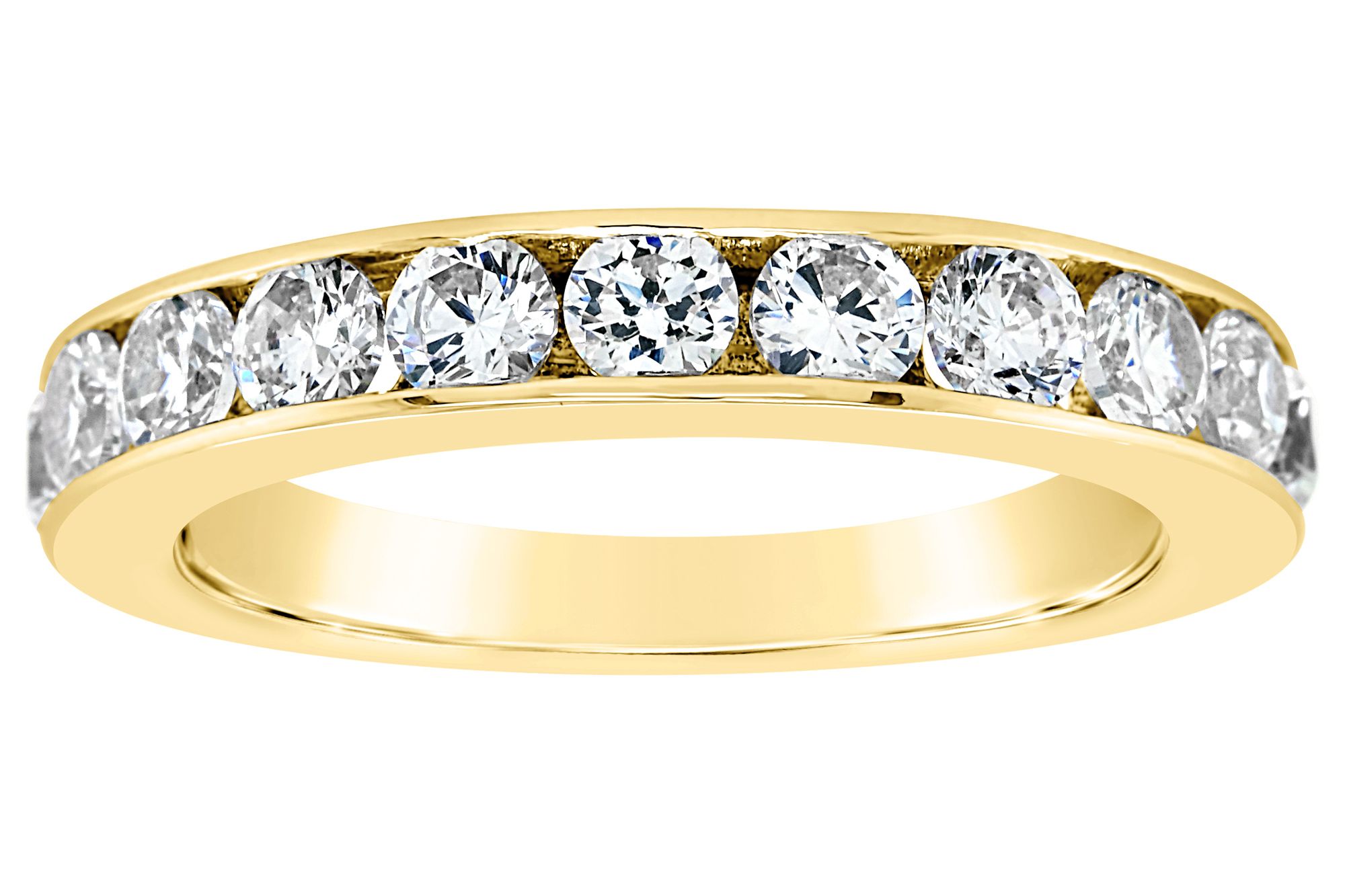 Affinity Channel Set 0.9 cttw 11-Stone DiamondRing, 14k Gold