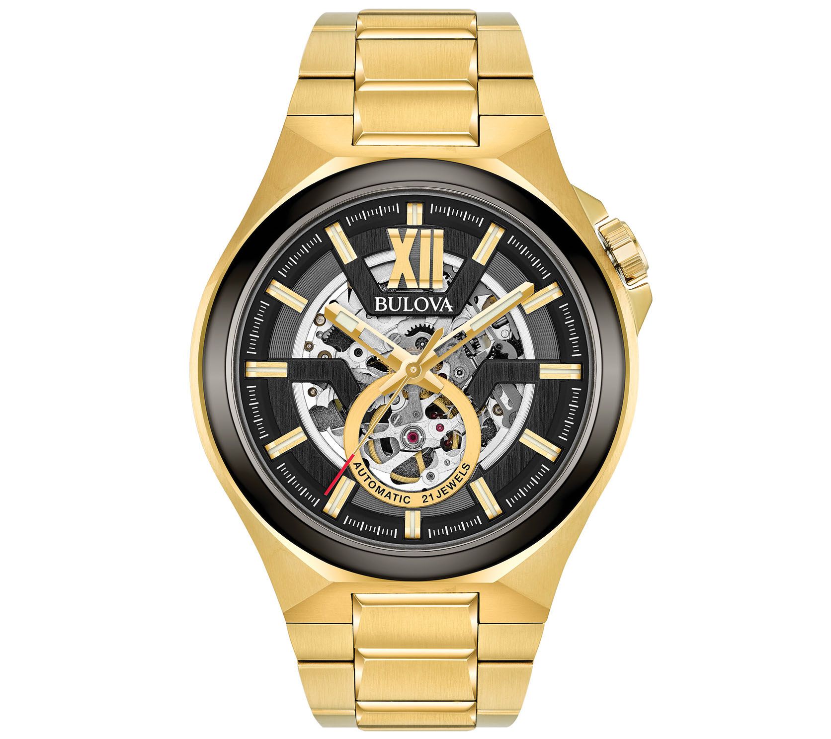 Bulova Men's Automatic Goldtone Bracelet Watch - QVC.com