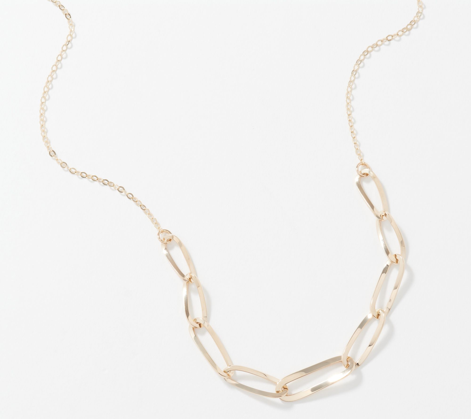 Adorna 14K Gold Twisted Paperclip Necklace, 3.56g - QVC.com