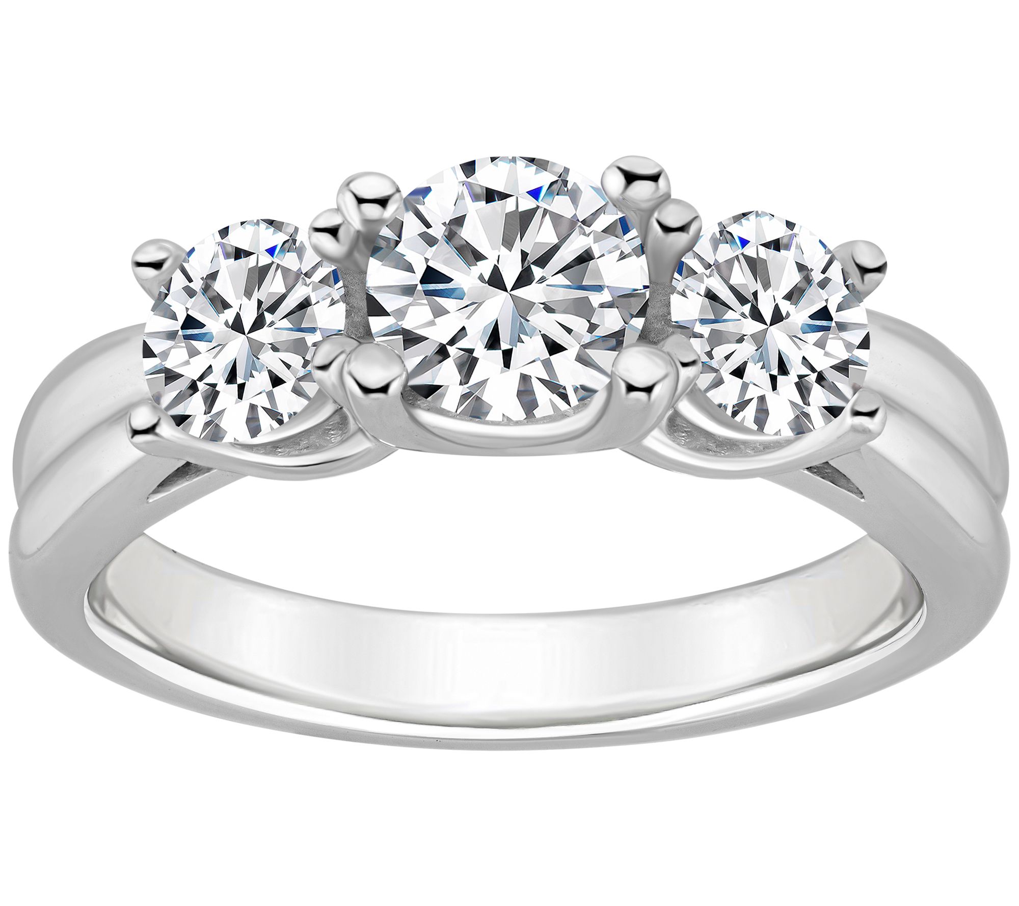 Affinity 1.55 cttw Diamond 3-Stone Ring, 14K Go ld