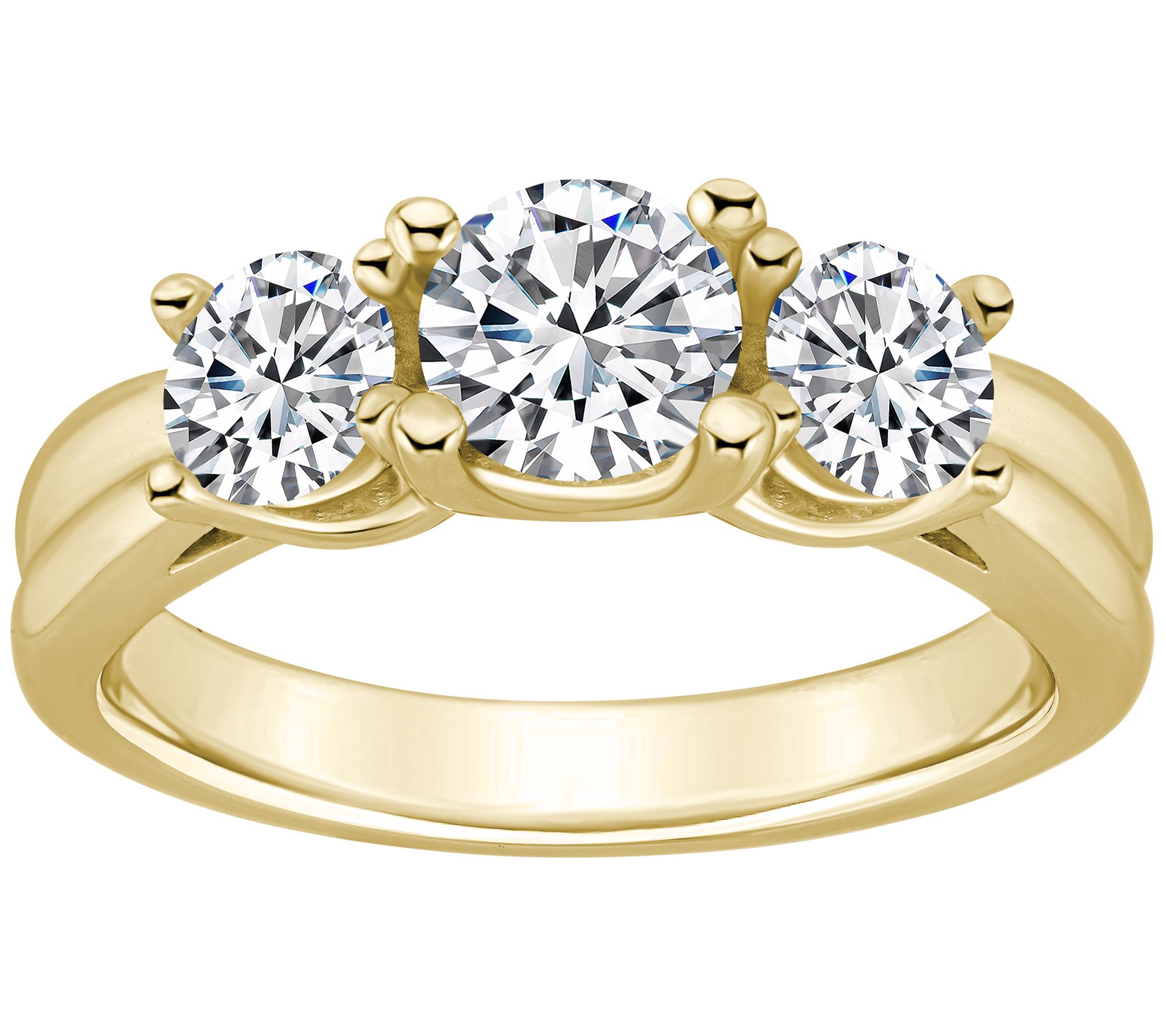 Affinity 1.55 cttw Diamond 3-Stone Ring, 14K Go ld