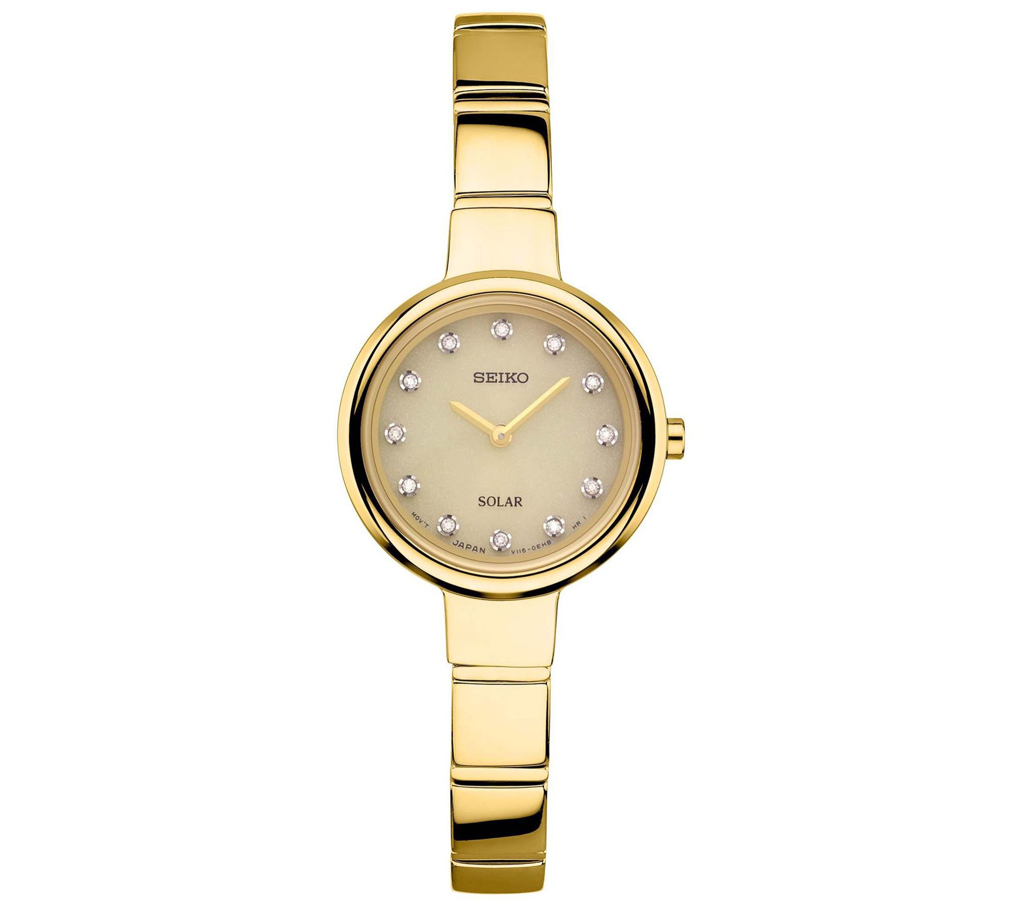 Seiko Women's Goldtone Diamond Bangle Watch 