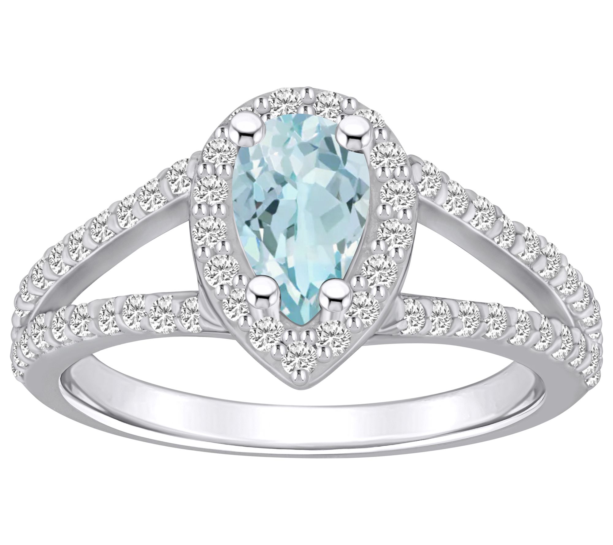 Affinity Gems Aquamarine & 0.55 cttw Diamond Ring, 14K Gold