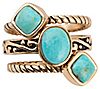 Barse Artisan Crafted Turquoise Set of 3 Stacking Rings, 1 of 1