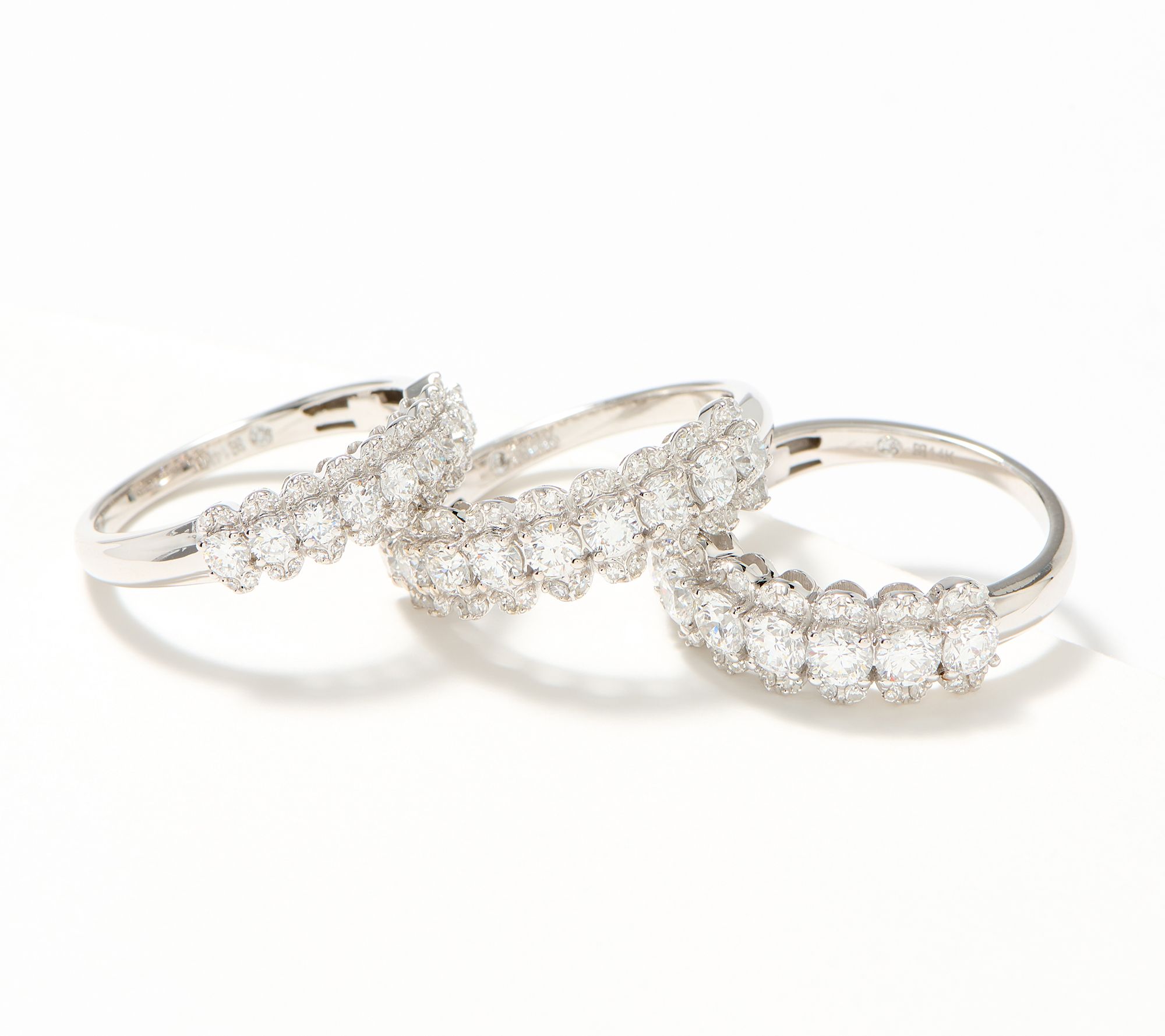 Fire Light Lab Grown 0.51.5cttw Diamond Band Ring, 14K Gold