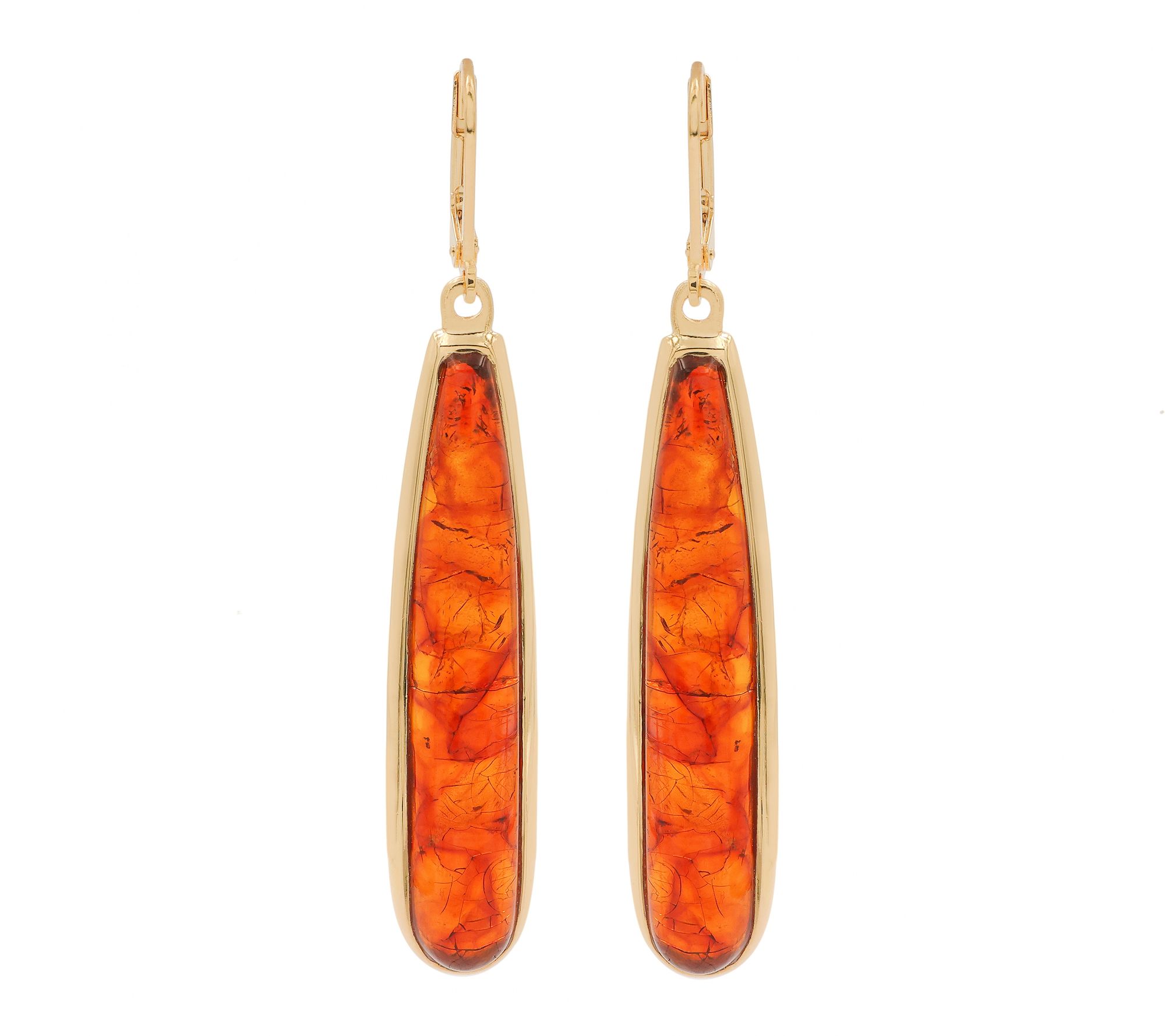 Affinity Gems Amber Bullet Dangle Earrings, Ste rling