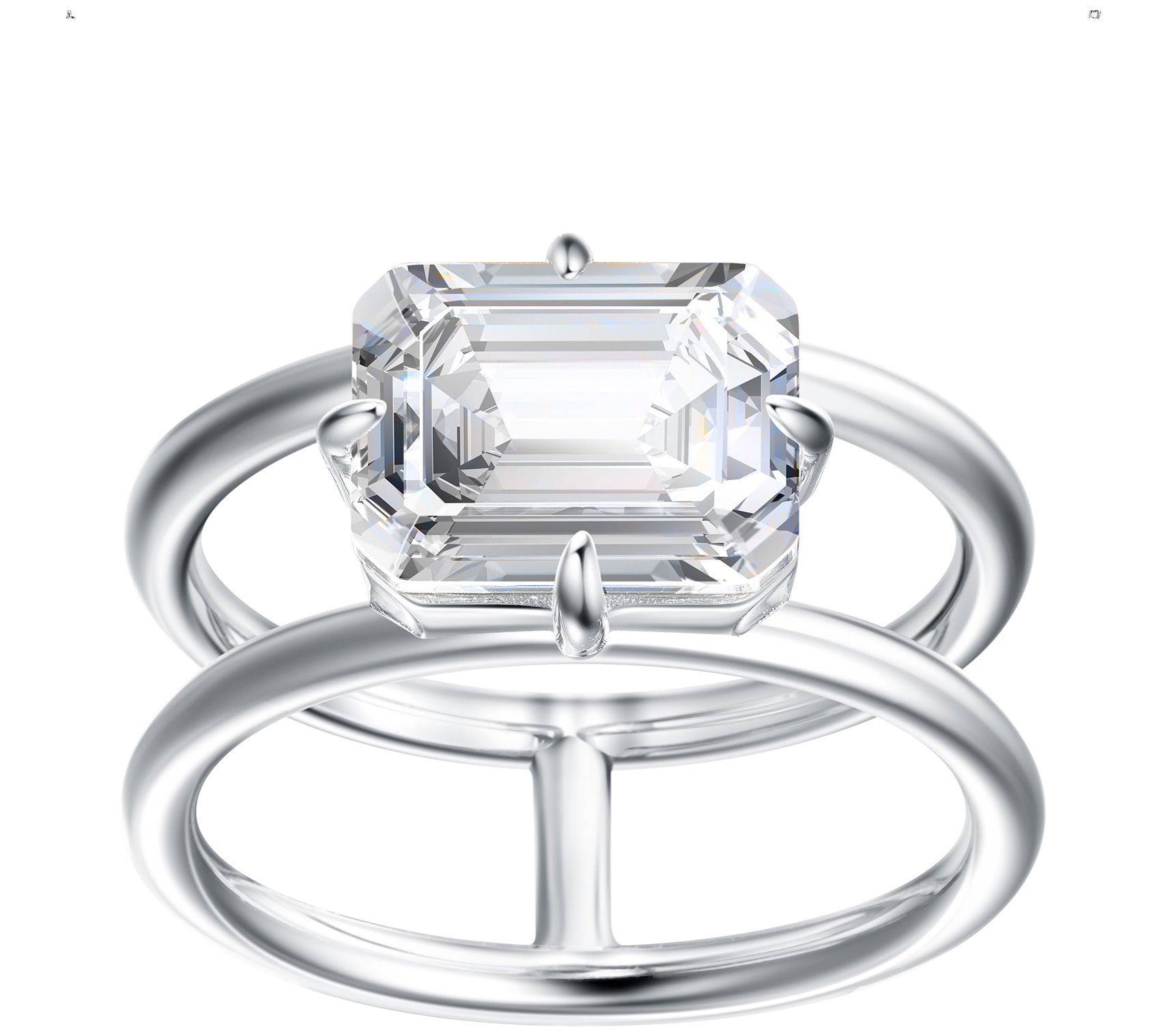 Diamonique X Jennifer Miller 4.70 cttw Band Ring, Sterling