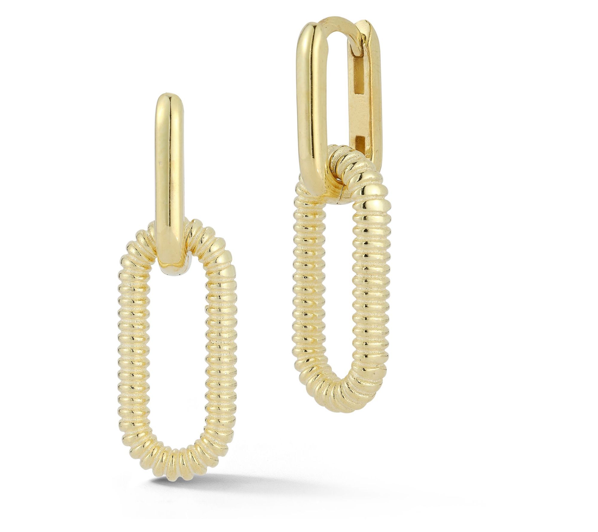 Sterlina Silver Double Link Earrings, Sterling