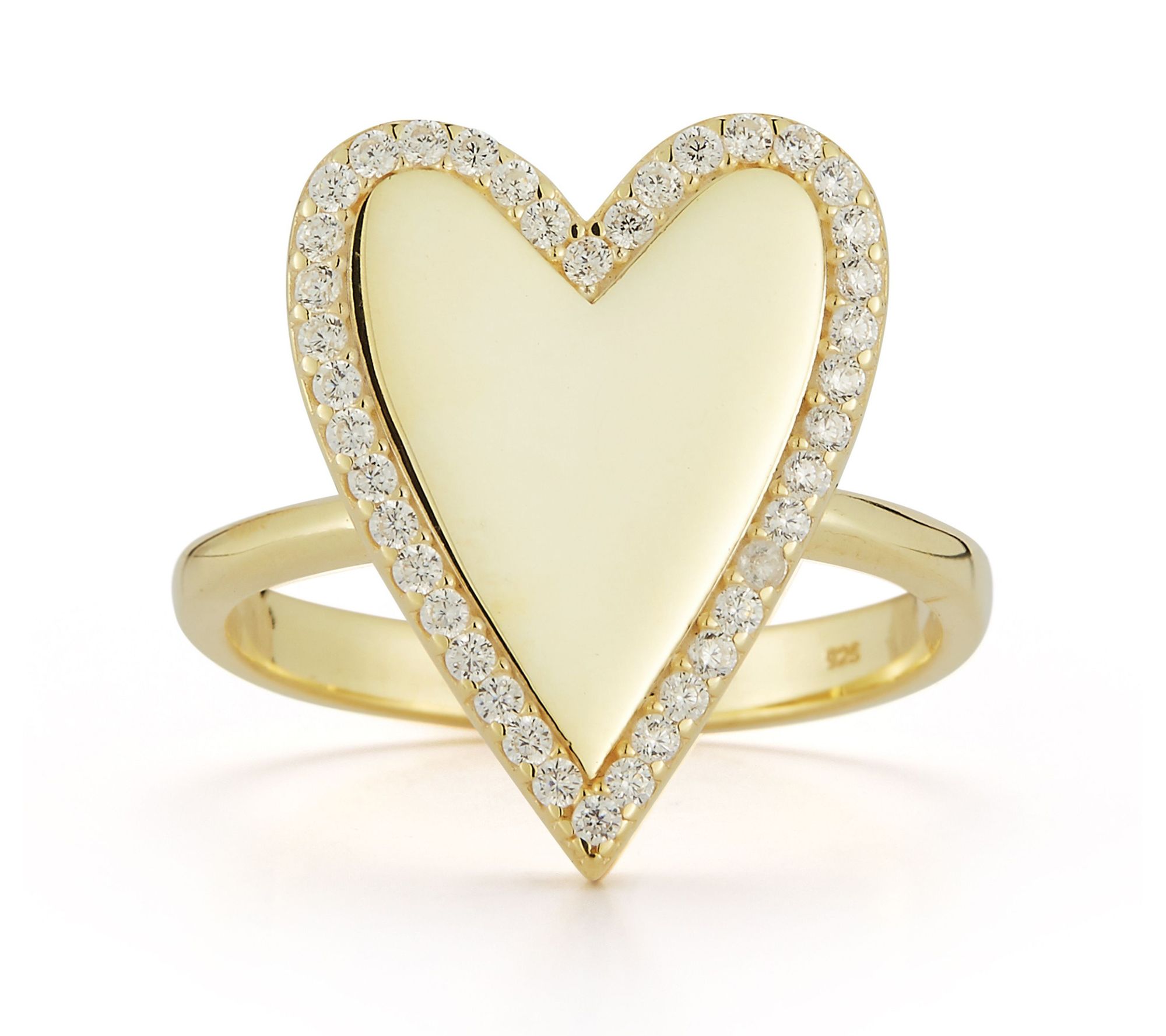 Sterlina Silver Pave Heart Ring, Sterling