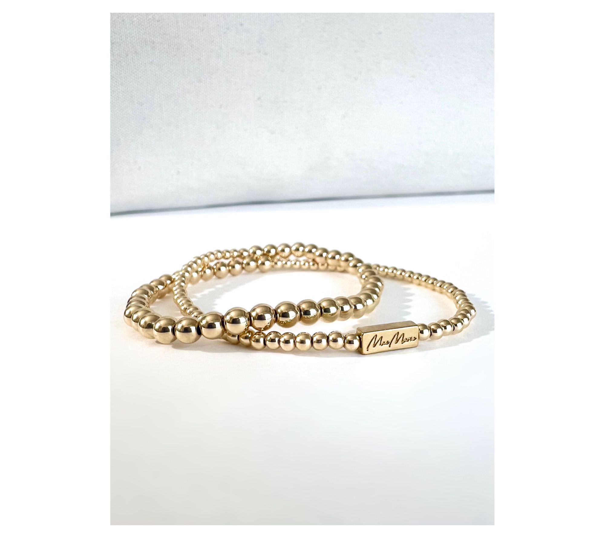 MaeMarie Wraps Heart of Gold Duo Slip On Bracelet , 14K Plated