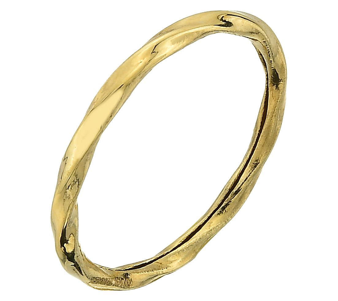 Adorna 14K Gold High Polished Twisted Band Ring