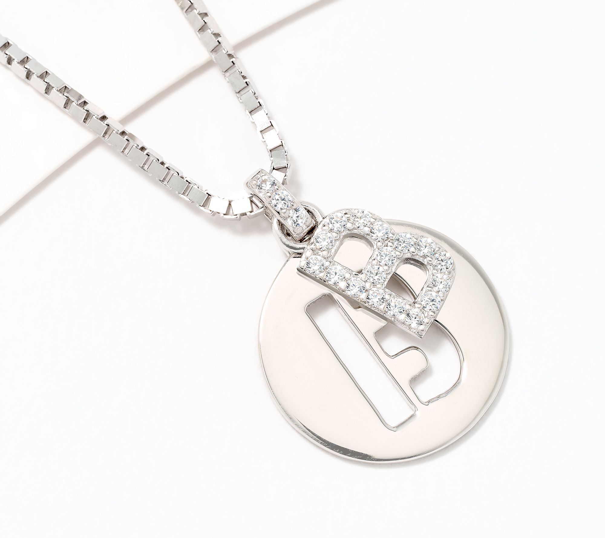 Diamonique x Kathy Levine Cut It Out Necklace, Sterling Silver