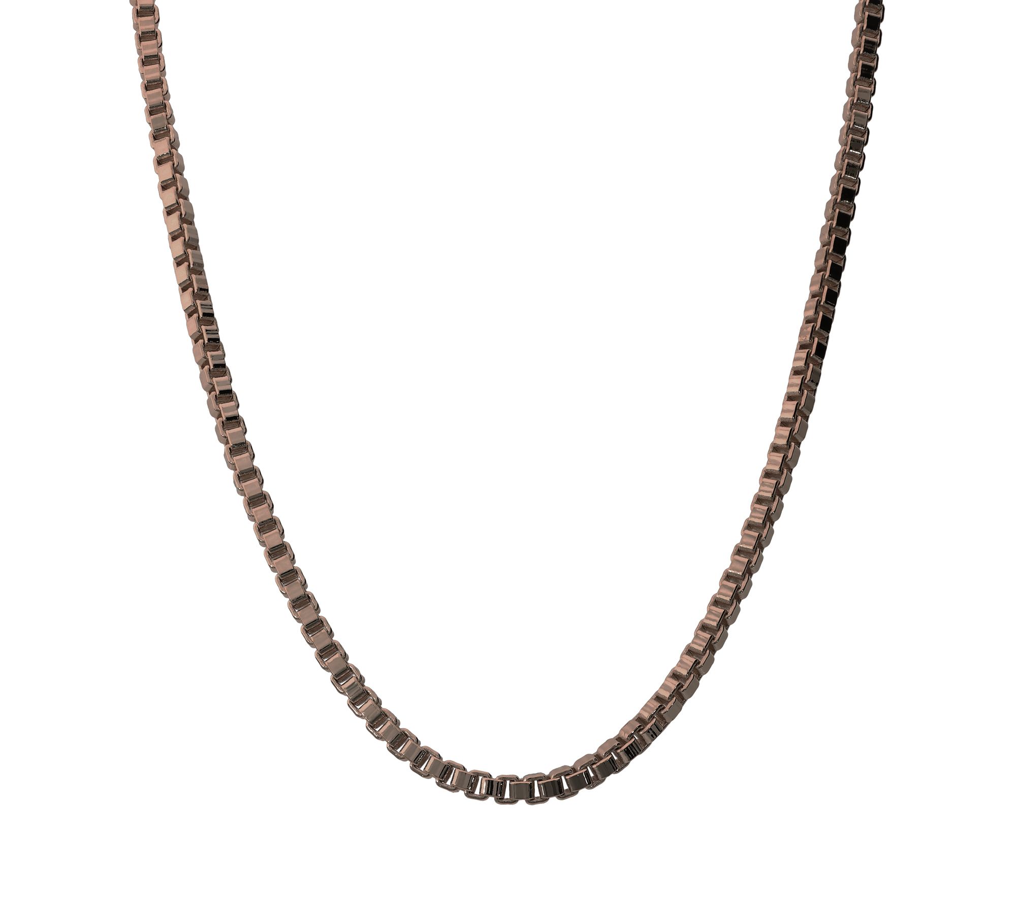 David Markstein Bronze 18" Bold Box Necklace w/Magnet Clasp