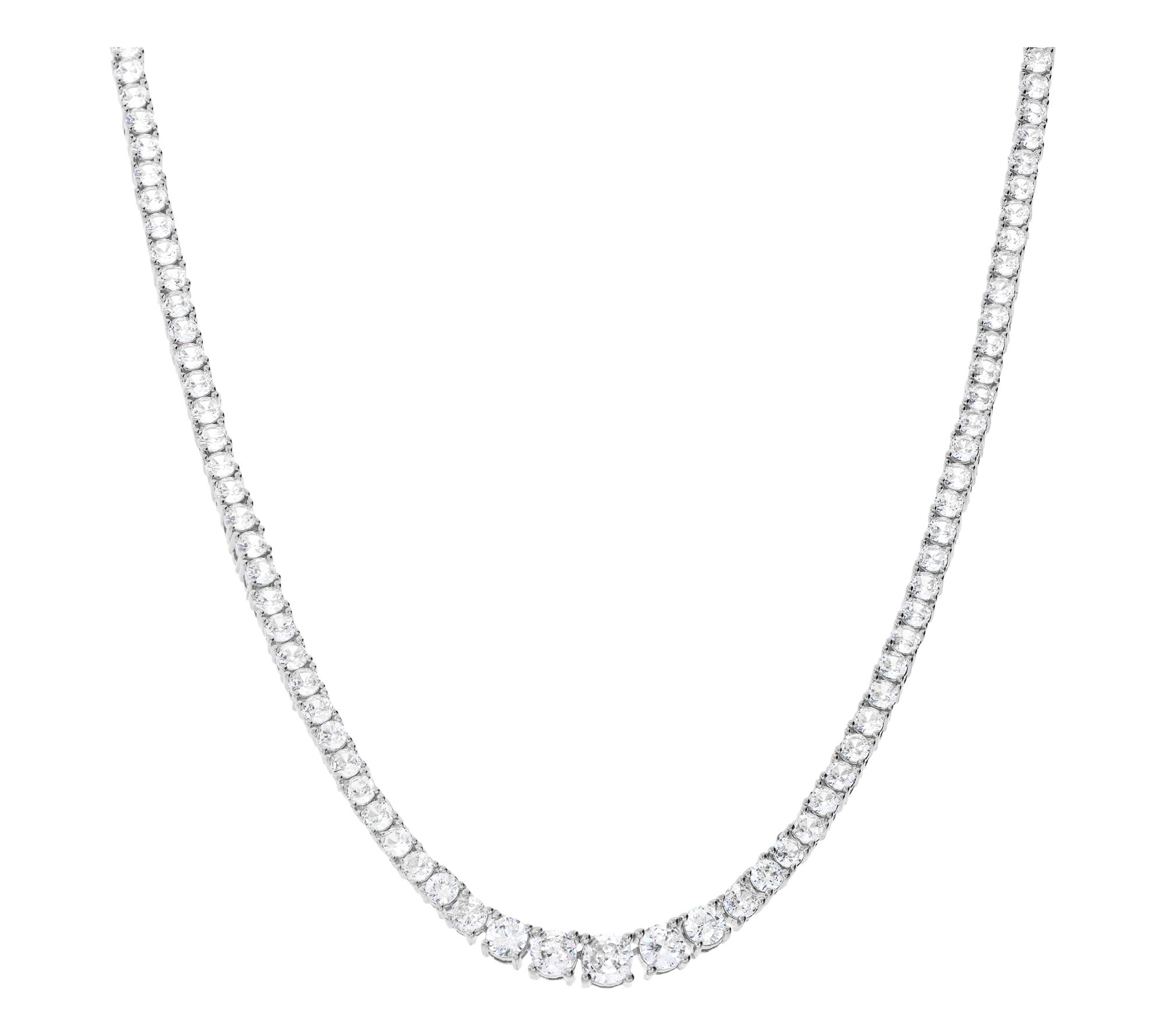 Diamonique x Bronzo Italia 18" Graduated TennisNecklace