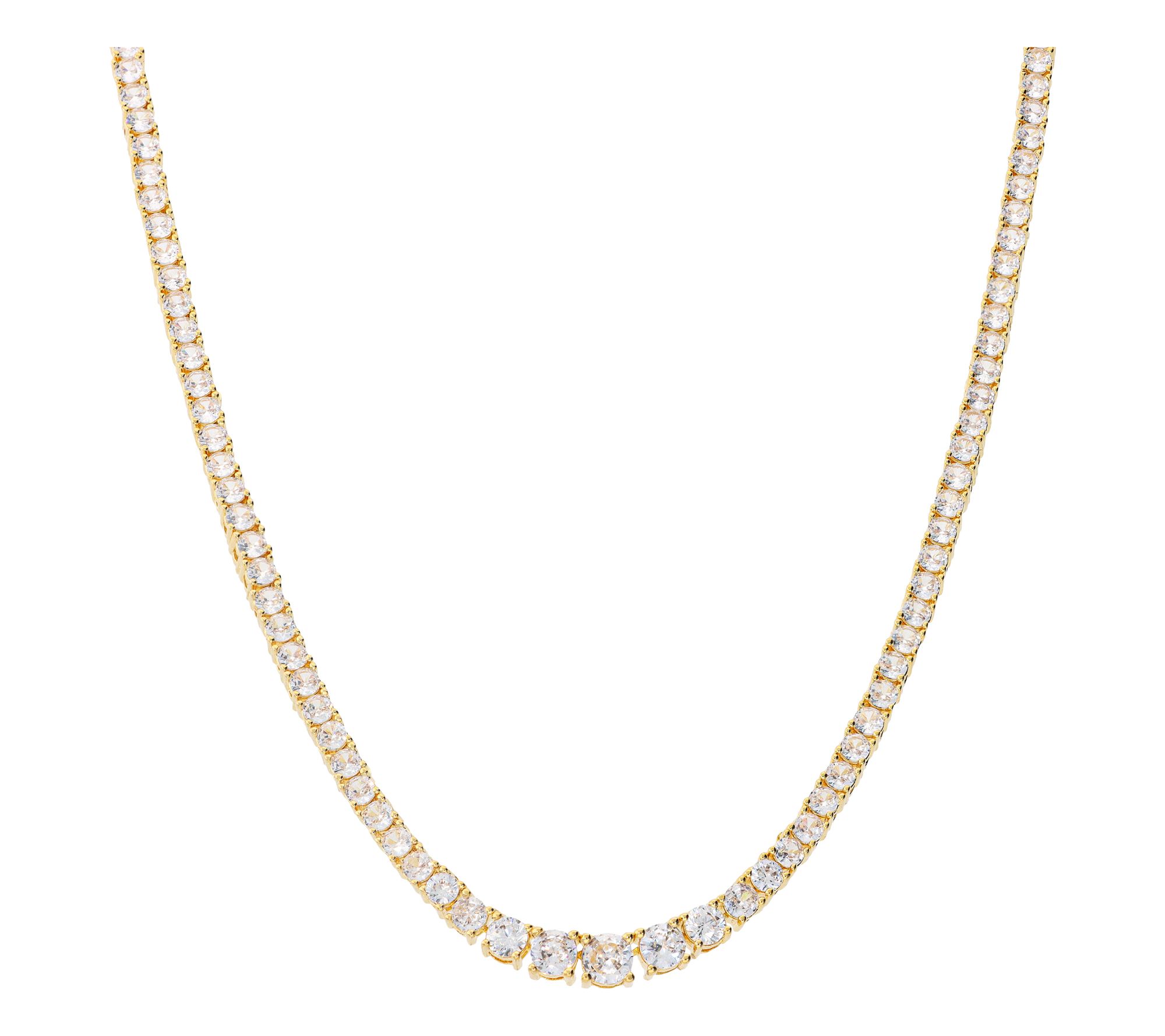 Diamonique x Bronzo Italia 18" Graduated TennisNecklace