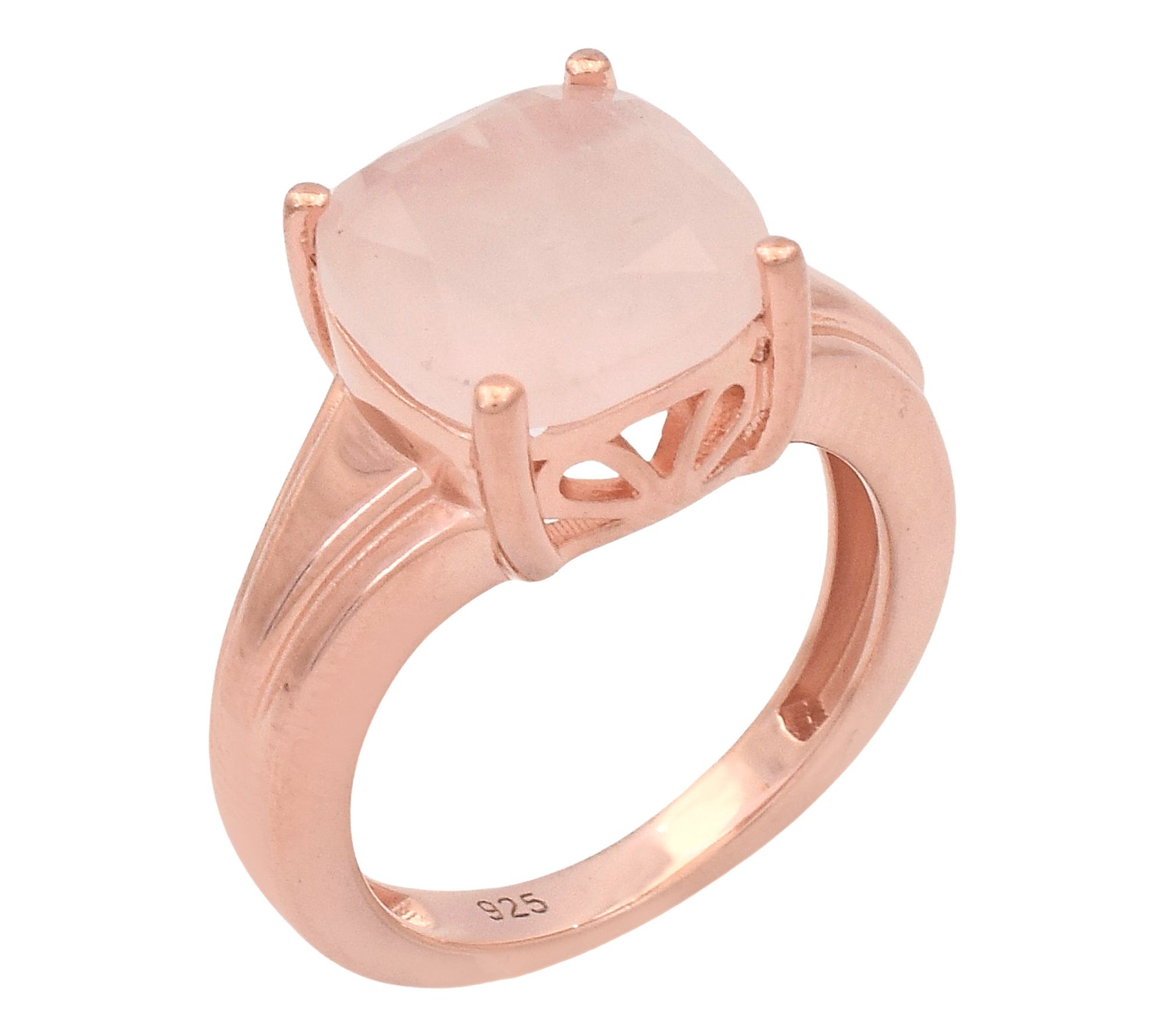 Affinity Gems Solitaire Cushion Gemstone Ring,14K Gold Plated