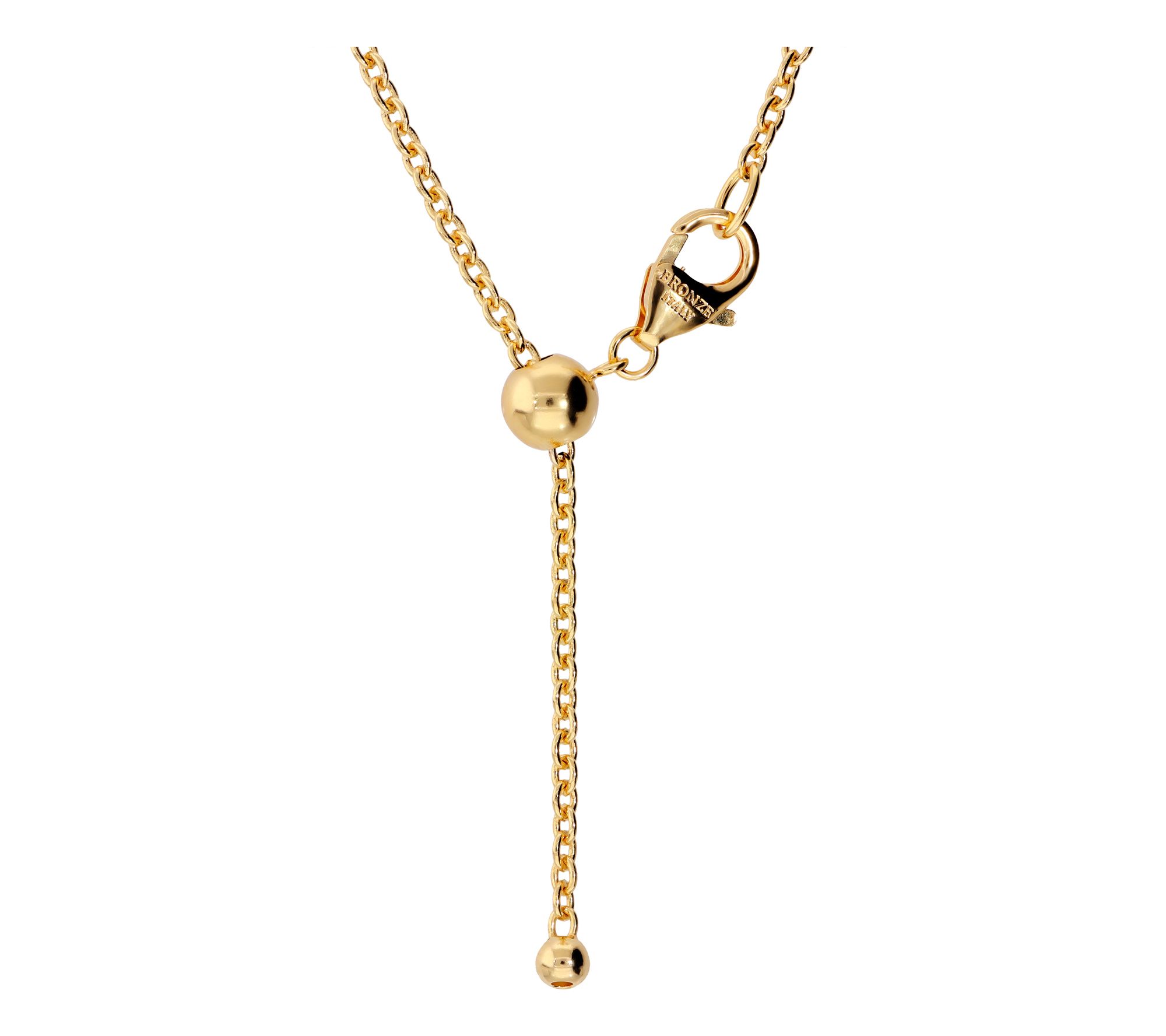 Bronzo Italia 24" Sliding Forzatina Necklace, 18K Gold Plated