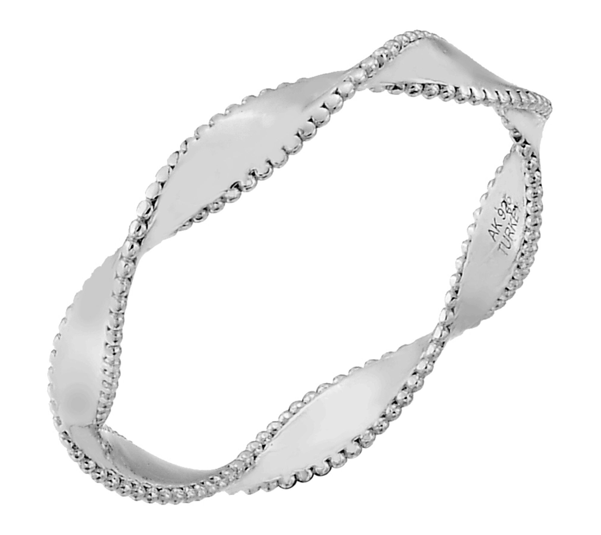 Silver Style Swirl Design Band Ring, Sterling