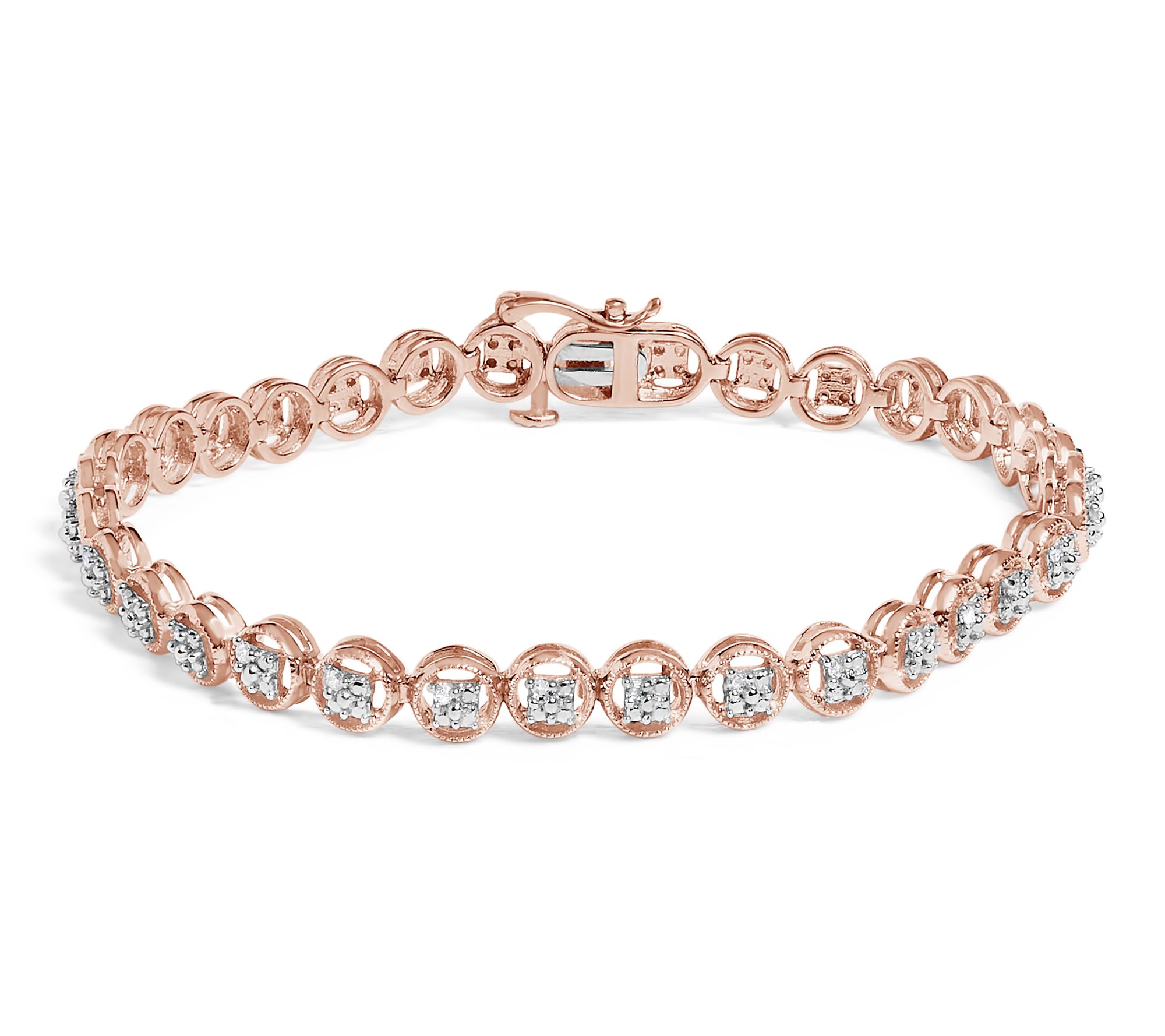 Haus of Brilliance 1/10 Cttw Diamond Tennis Bracelet, Silver