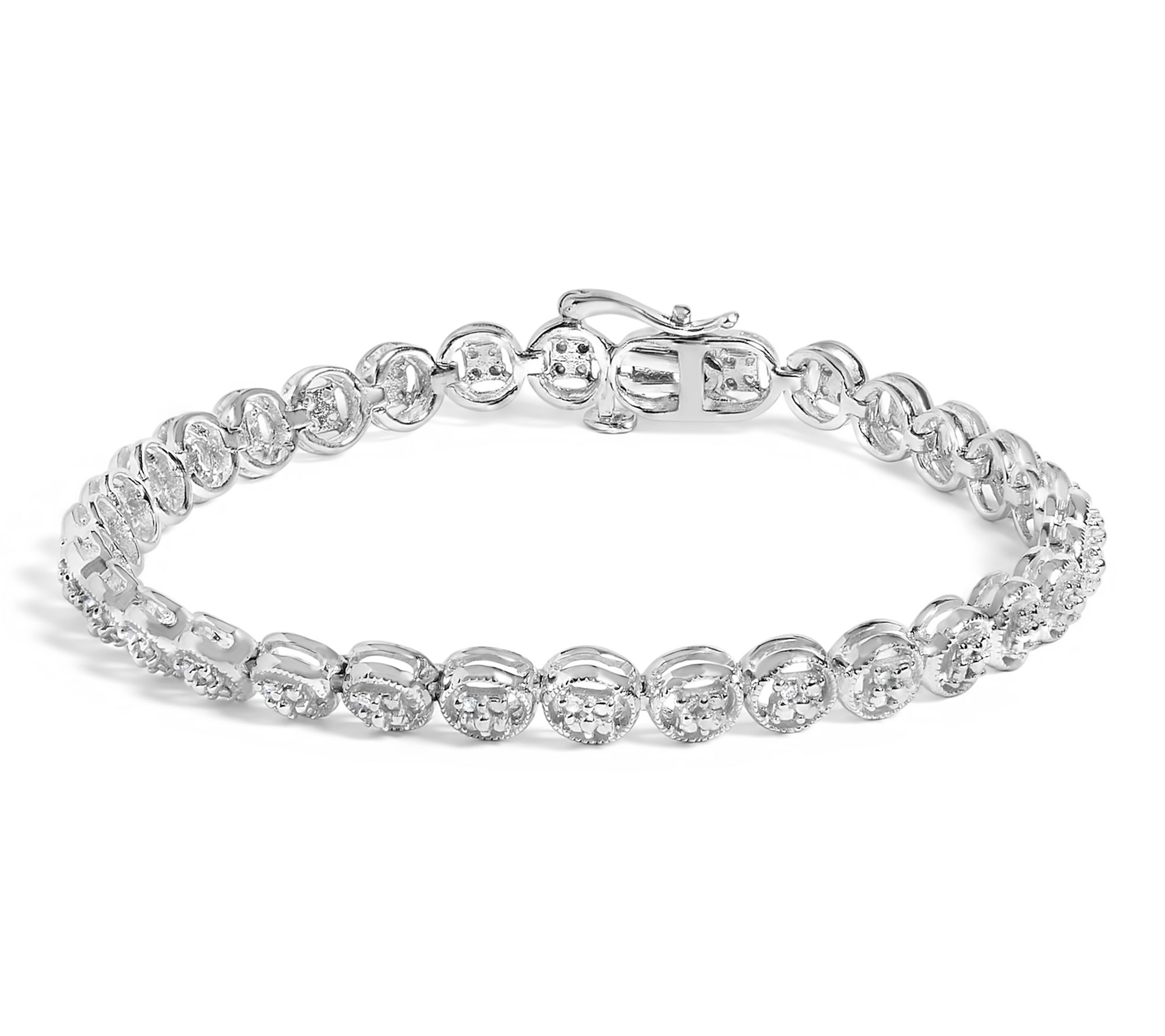 Haus of Brilliance 1/10 Cttw Diamond Tennis Bracelet, Silver