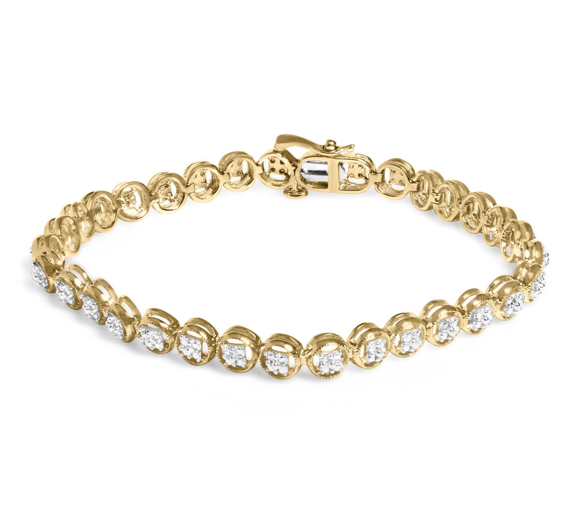 Haus of Brilliance 1/10 Cttw Diamond Tennis Bracelet, Silver