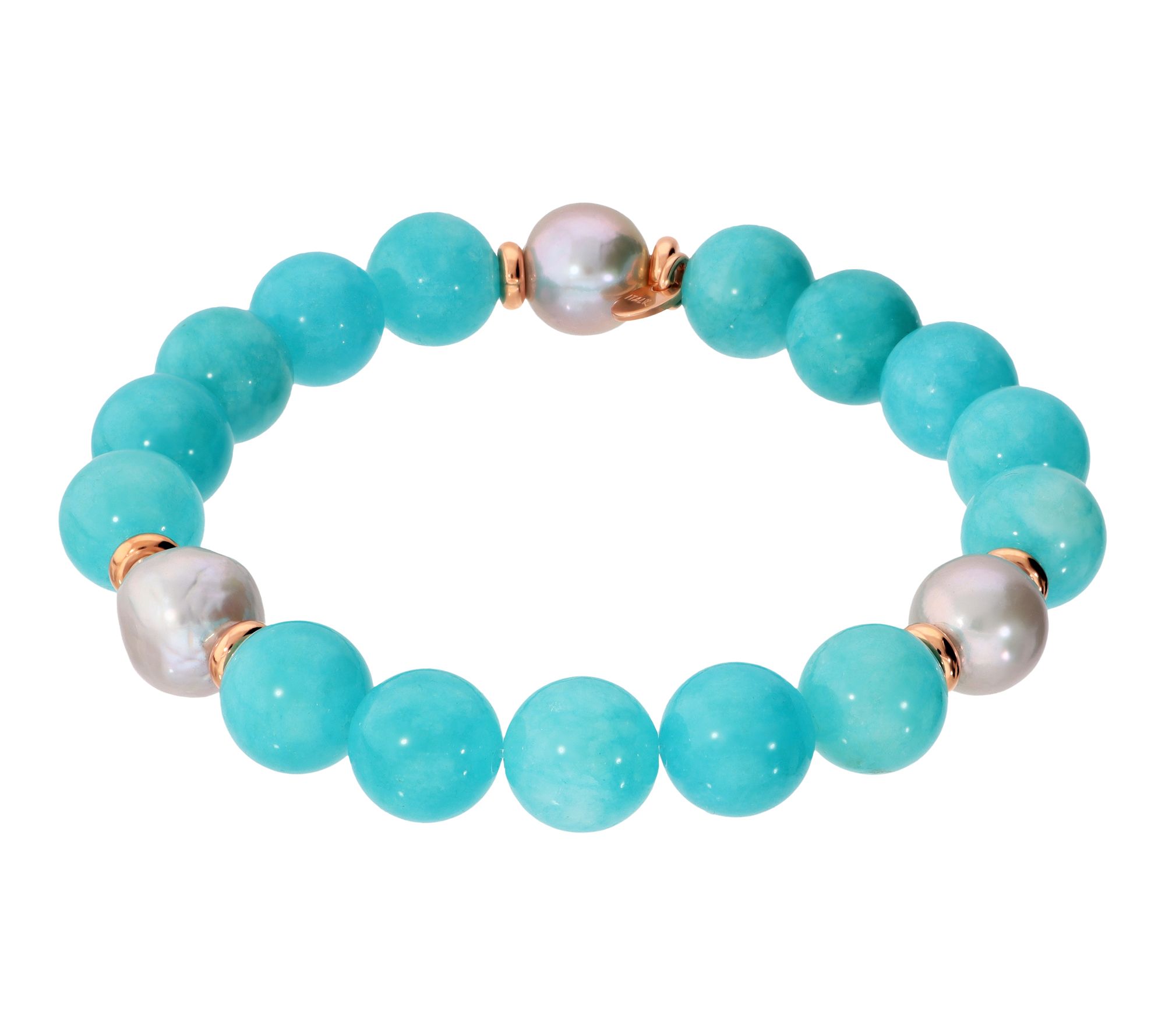Honora Cultured Pearl & Gemstone Bead Stretch Bracelet