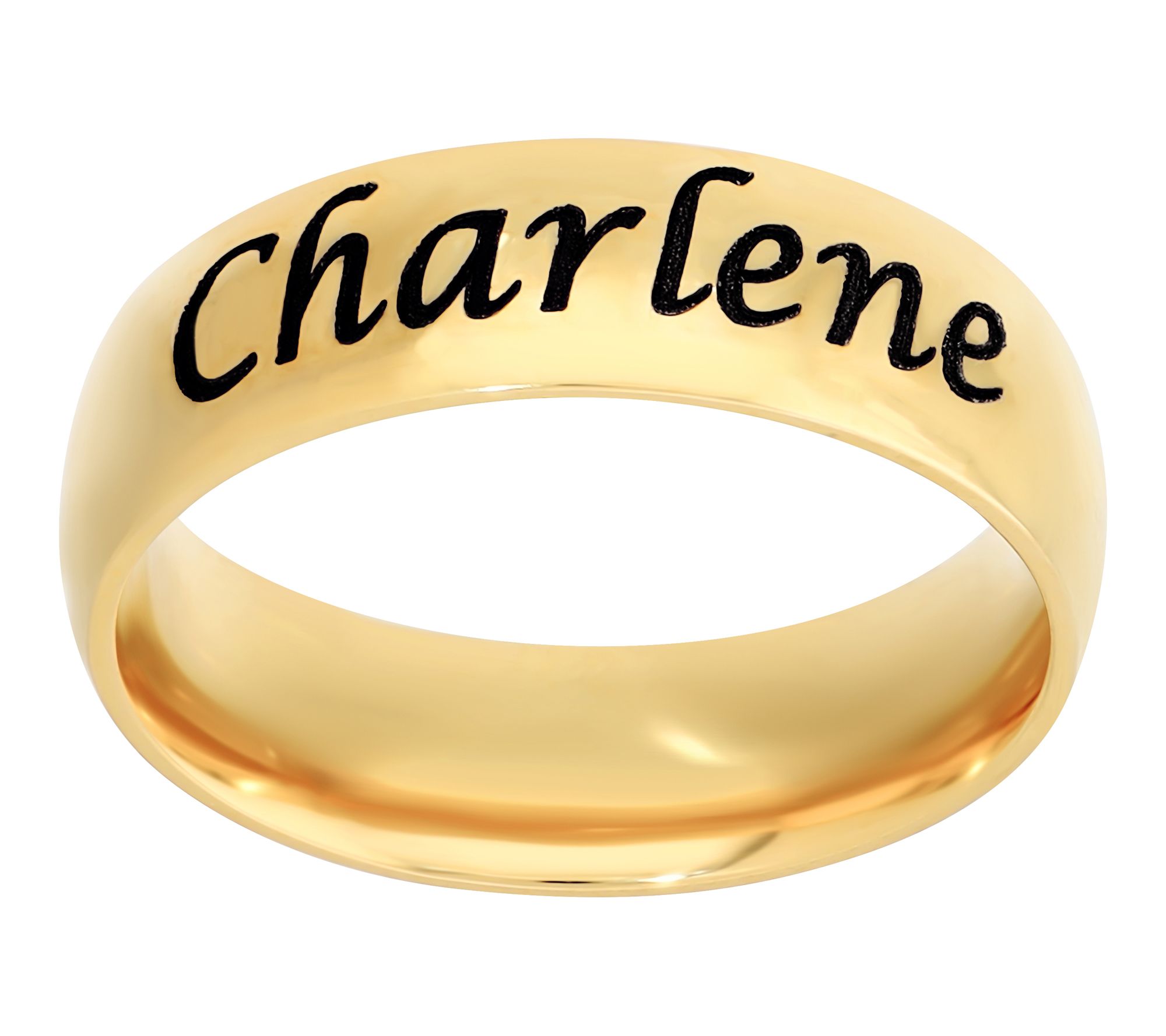 Steel By Design Personalized 6mm Wedding Band Ring