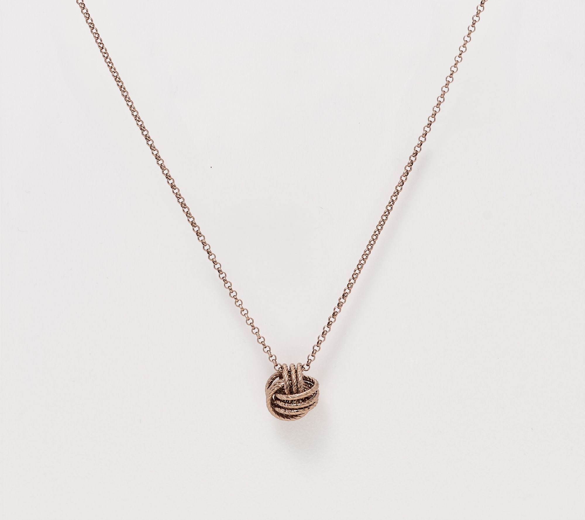 David Markstein Textured Love Knot Slide Necklace