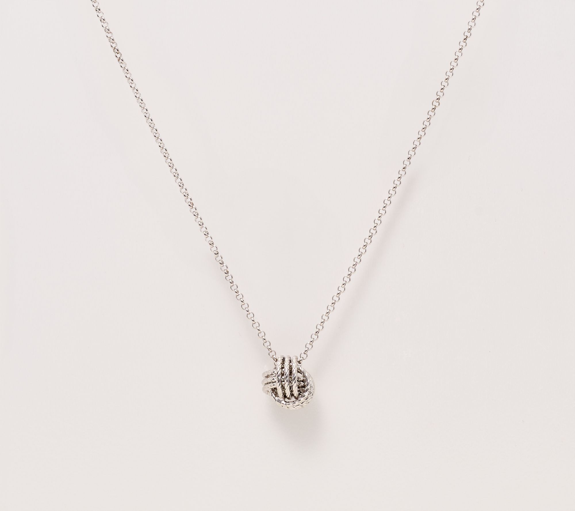 David Markstein Textured Love Knot Slide Necklace