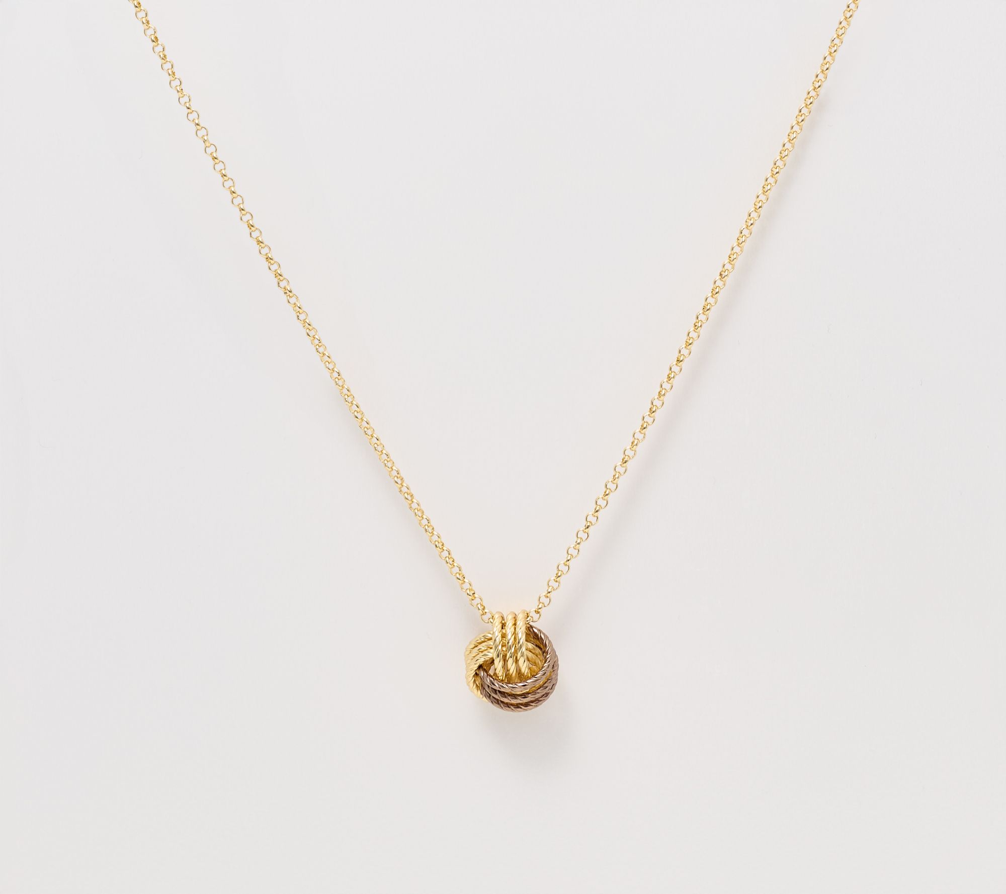 David Markstein Textured Love Knot Slide Necklace