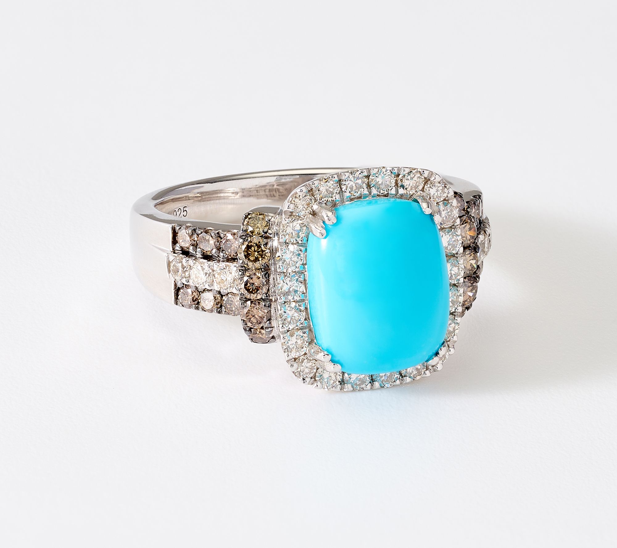 Gem Discoverer Turquoise Halo Ring, Sterling Silver